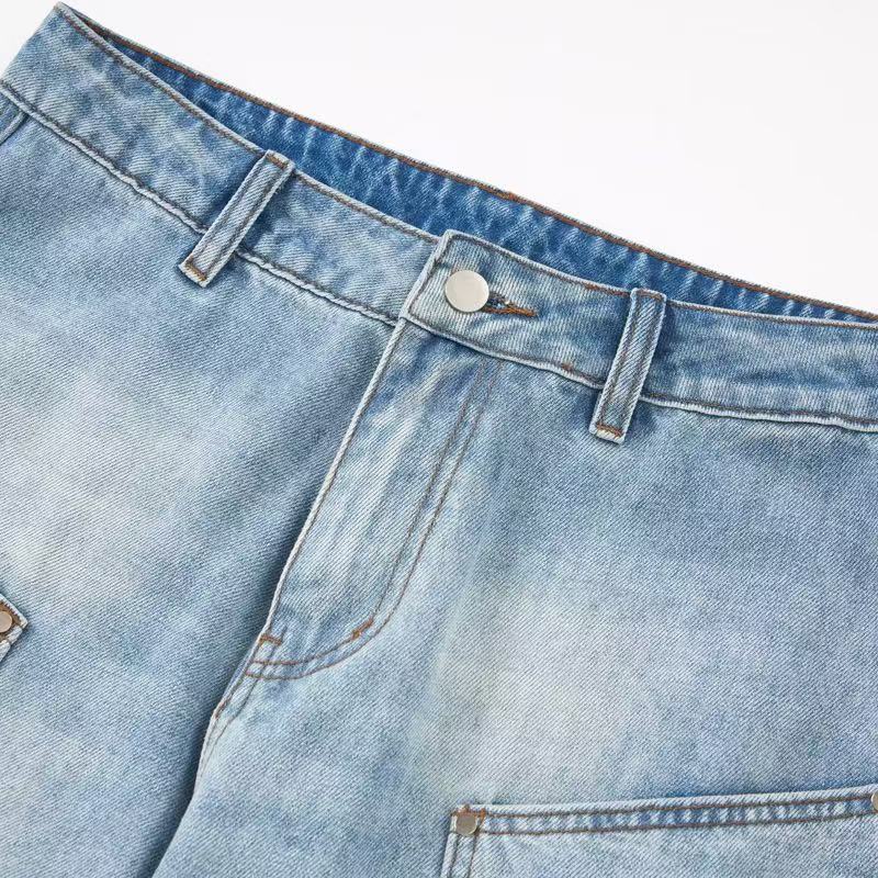 Light Wash Balloon Wide-Leg Jeans | Oversized Denim Pants