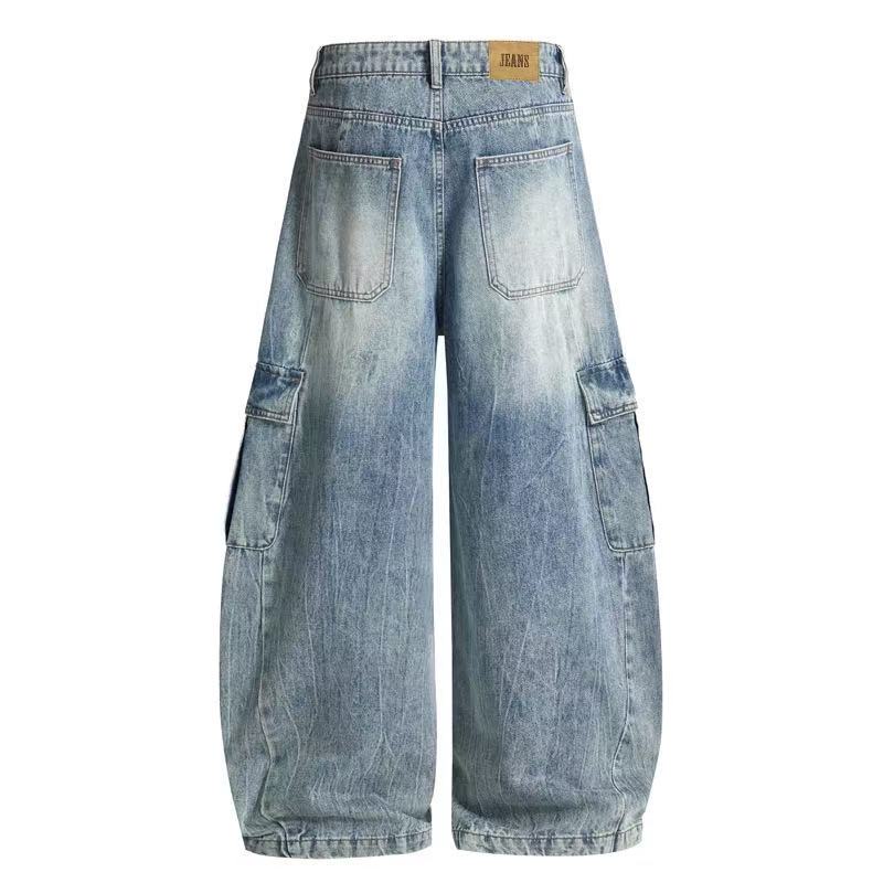 Vintage Cargo Wide-Leg Jeans | Relaxed Balloon Fit Denim