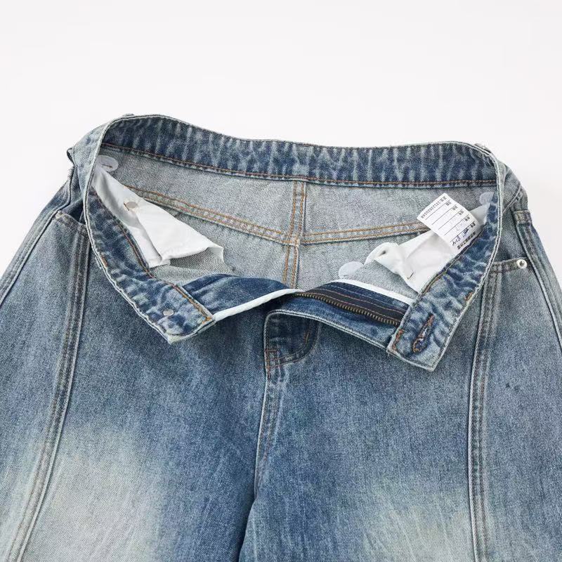 Vintage Cargo Wide-Leg Jeans | Relaxed Balloon Fit Denim