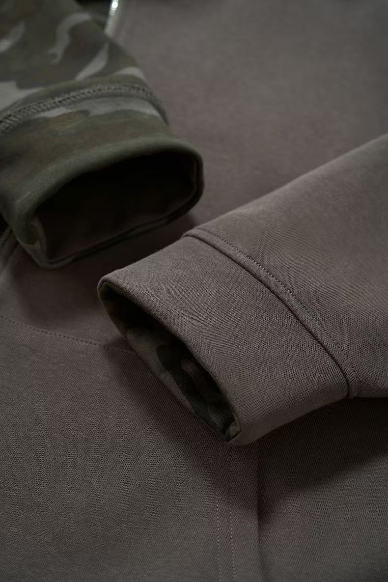 Reversible Camo Zip-Up Hoodie | Streetwear Boxy Fit