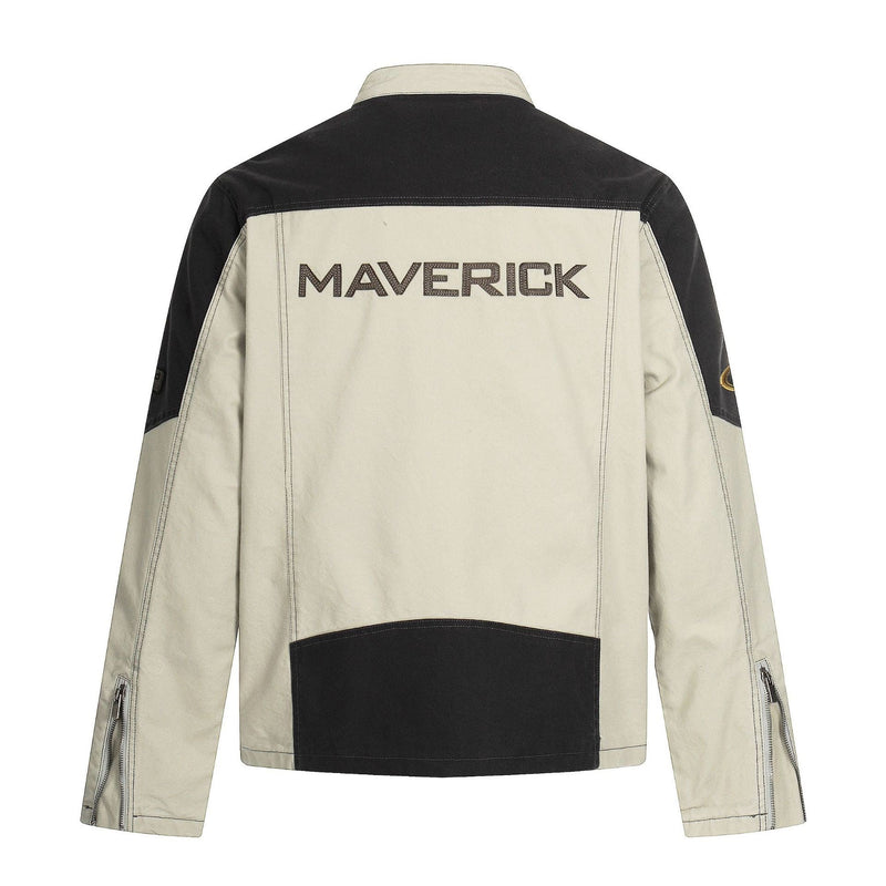 Maverick Contrast Moto Jacket | Racing-Inspired Streetwear