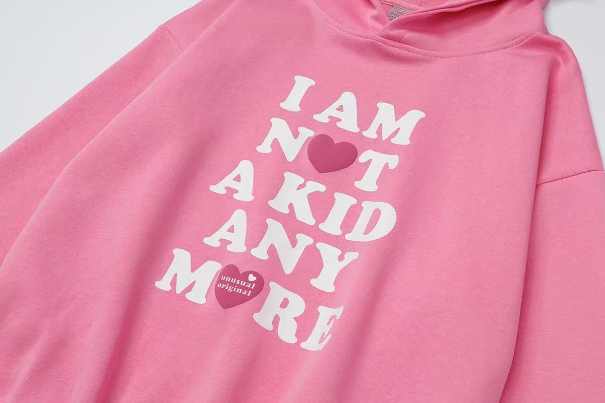 I Am Not A Kid Anymore Graphic Pullover Hoodie | Streetwear