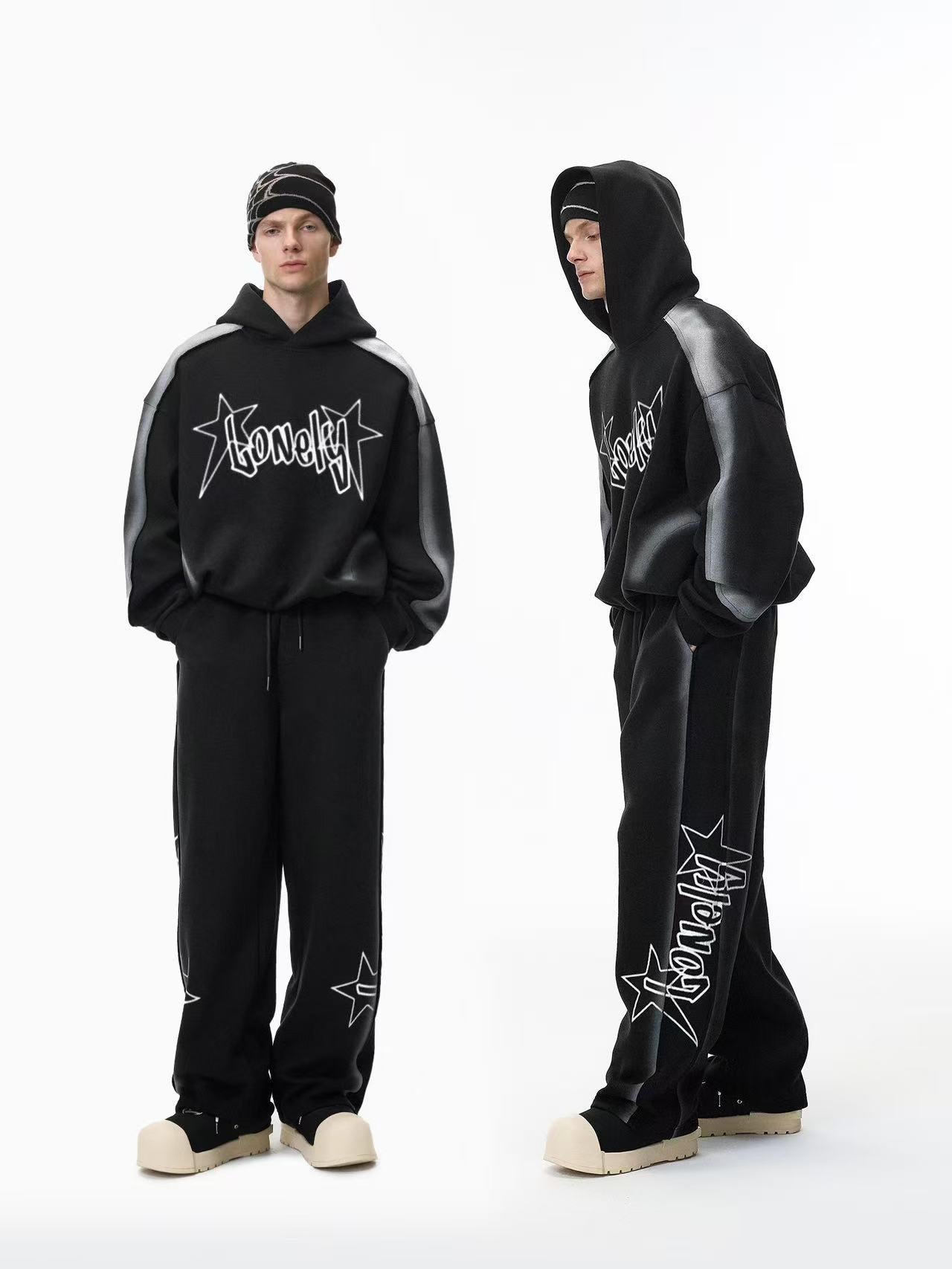 Star Graphic Wide-Leg Sweatpants | Cotton-Rich Streetwear