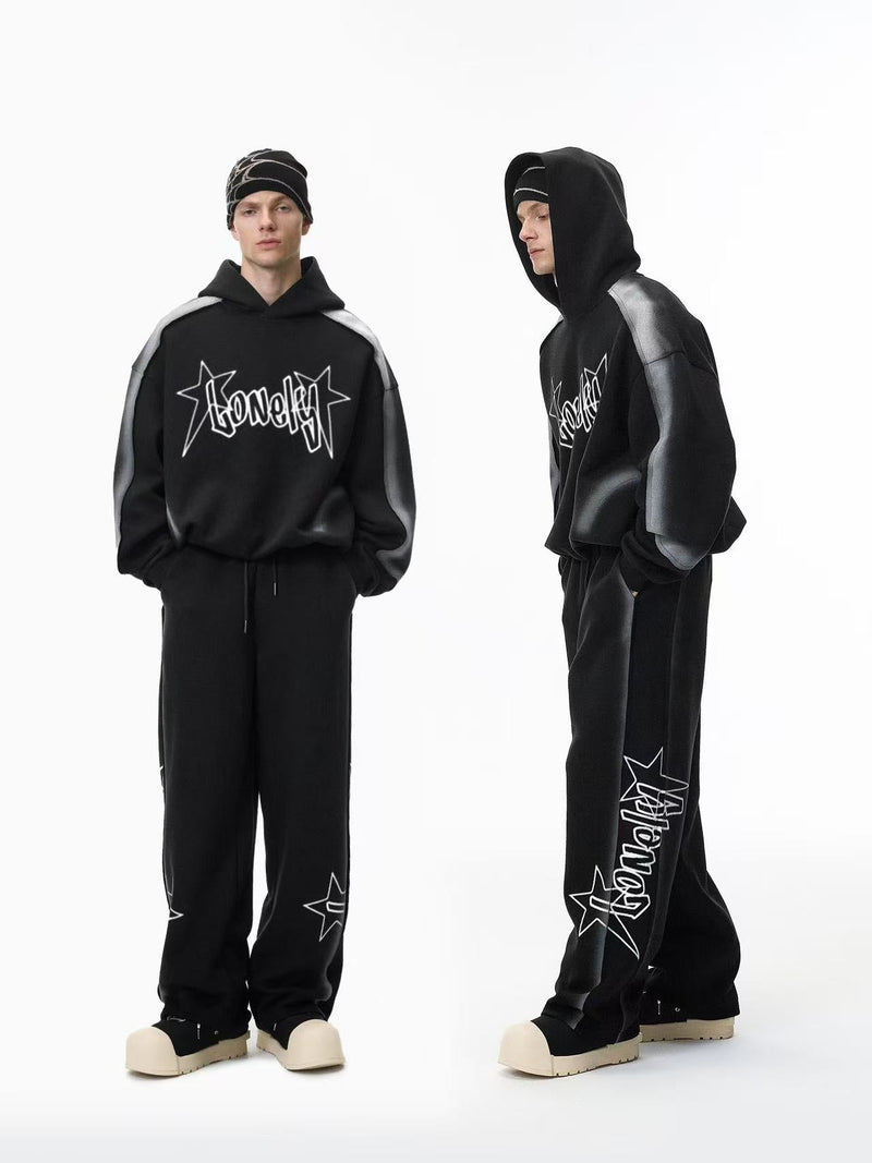 Star Graphic Wide-Leg Sweatpants | Cotton-Rich Streetwear