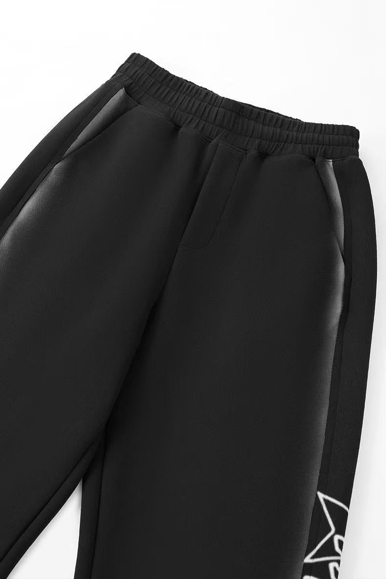 Star Graphic Wide-Leg Sweatpants | Cotton-Rich Streetwear
