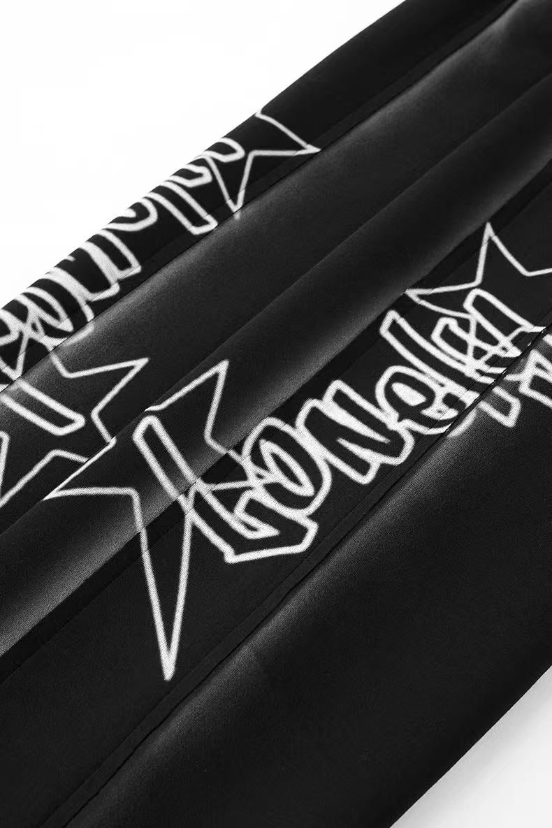 Star Graphic Wide-Leg Sweatpants | Cotton-Rich Streetwear