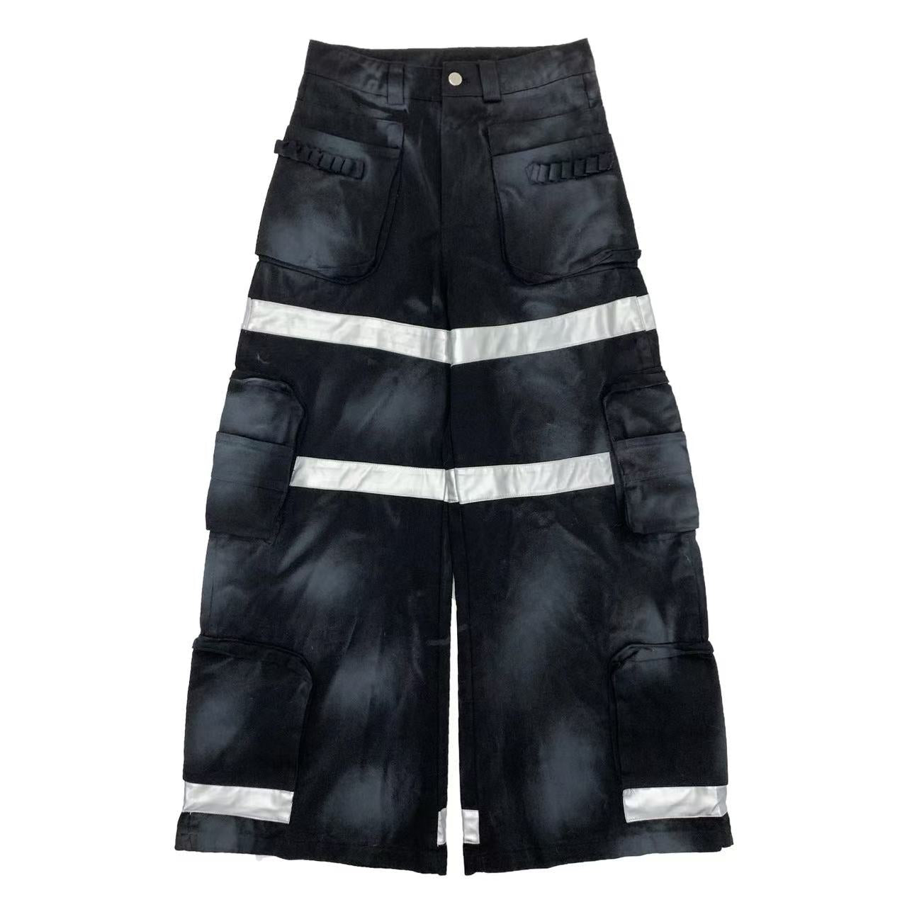 Omirad Reflective Cargo Pants – Wide-Leg Streetwear
