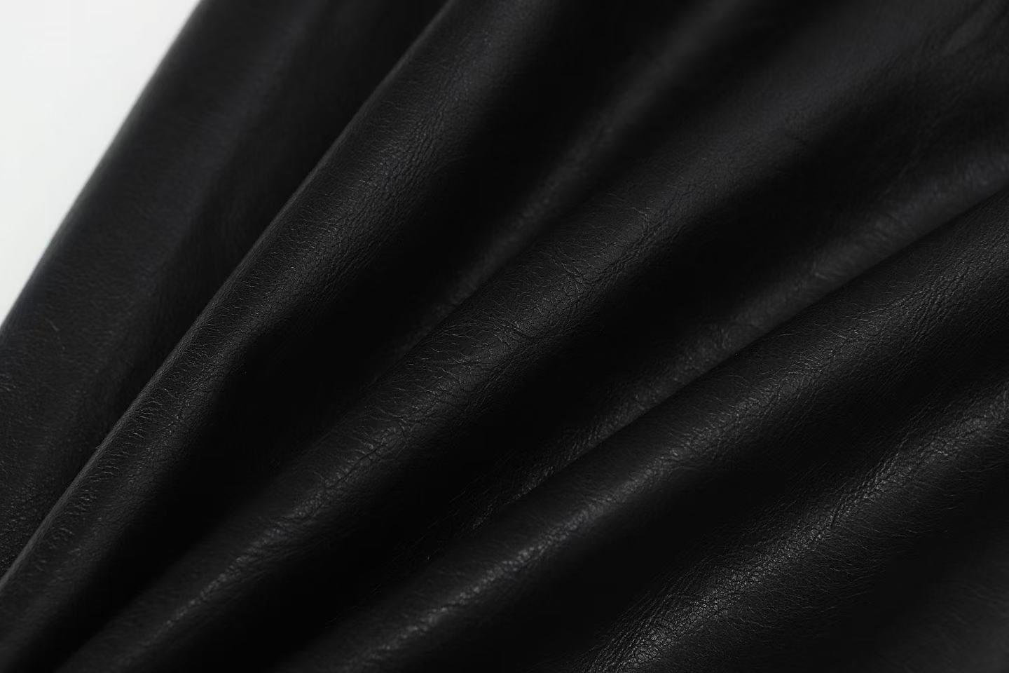 PU Barrel Leg Leather Pants | Wide-Leg Streetwear Trousers