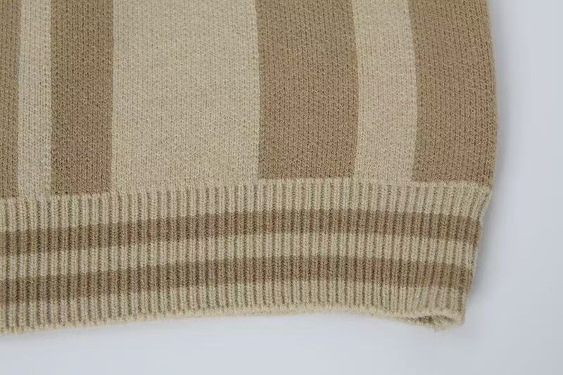 Retro Varsity '06' Striped Knit Polo Sweater | Collegiate Style
