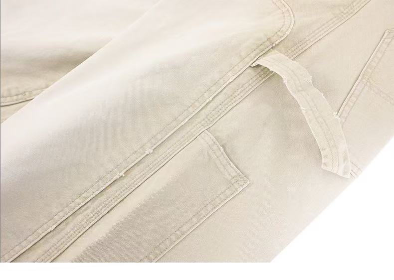 Omirad Curved-Cut Washed Work Pants | Wide Leg Carpenter