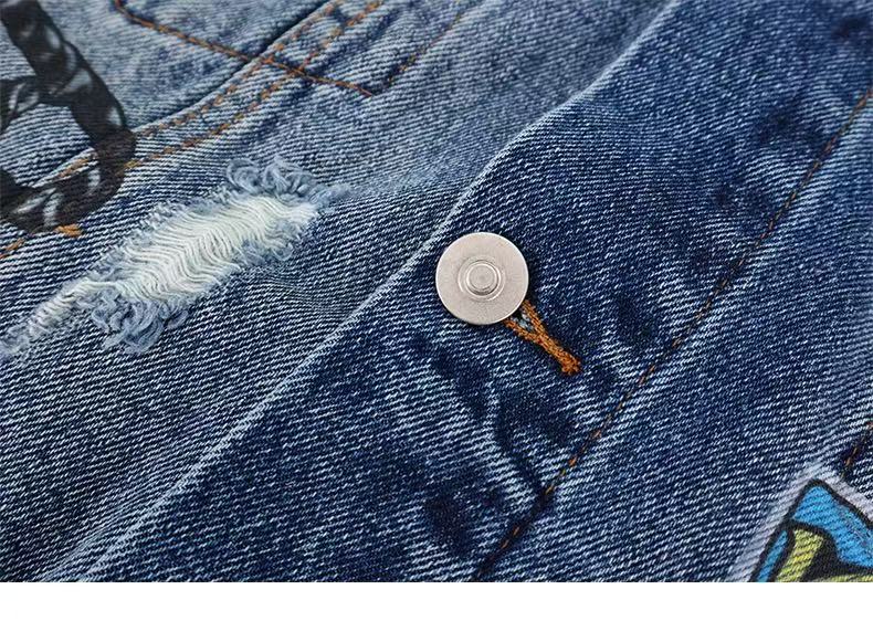 Vintage Patch Denim Jacket | Distressed Streetwear