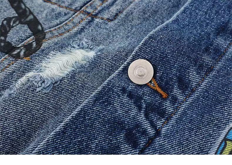 Vintage Patch Denim Jacket | Distressed Streetwear