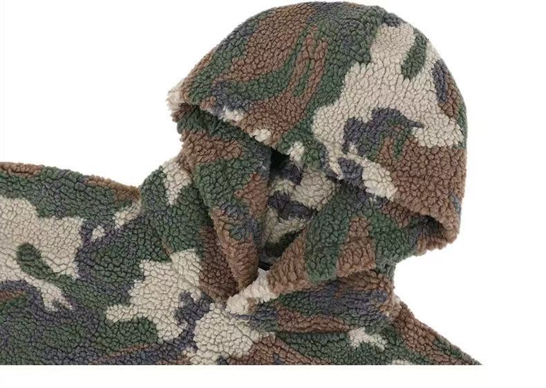 Omirad Camo Sherpa Hoodie | Oversized Fleece Pullover