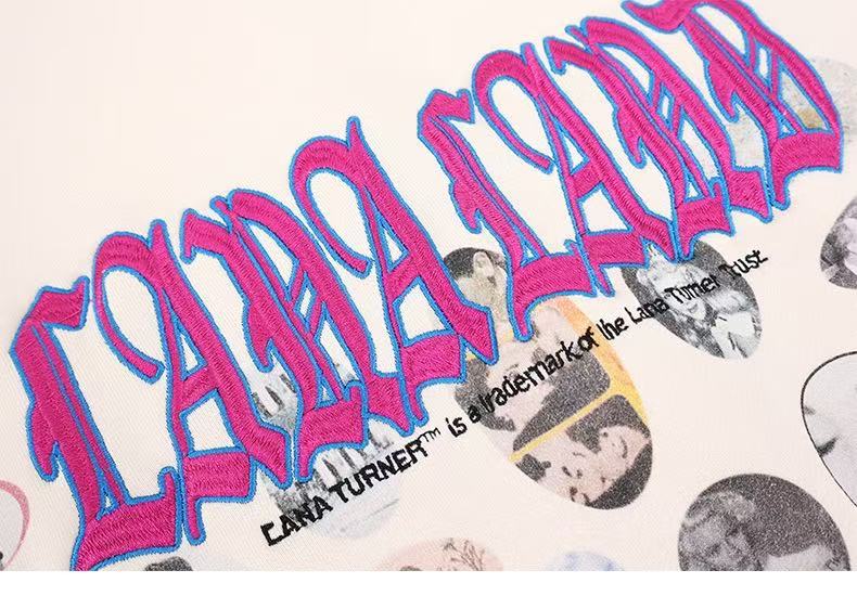 Lara Land Vintage Collage Graphic Sweatshirt | Distressed