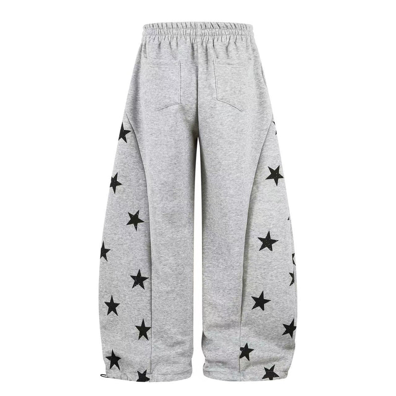 Omirad Star Paneled Wide-Leg Sweatpants | Y2K Streetwear