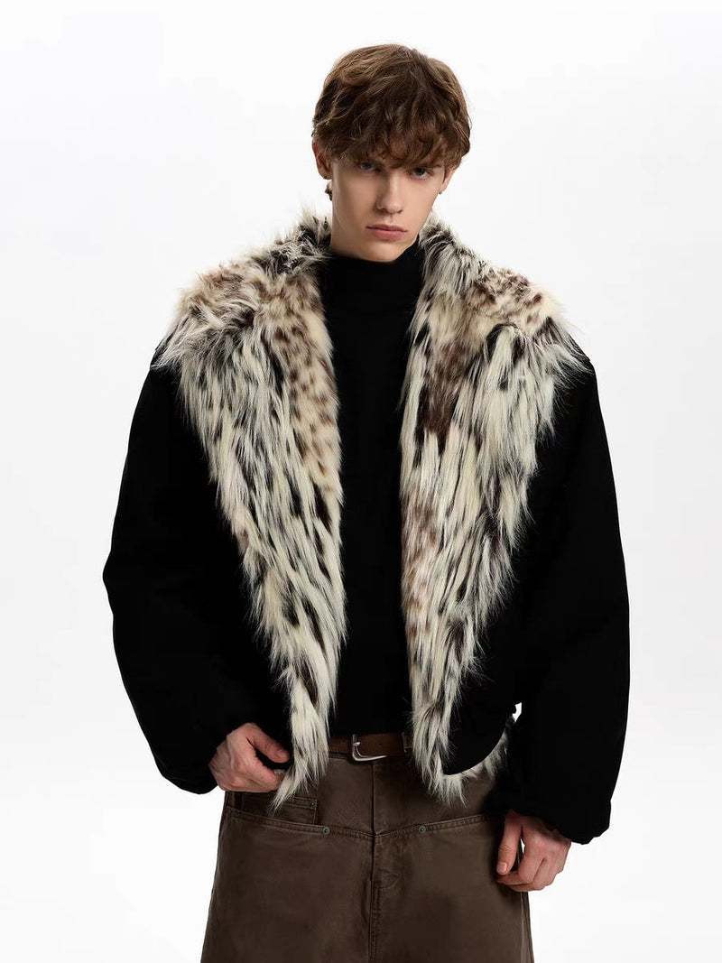 Faux-Fur Collar Suede Winter Jacket | Oversized Streetwear