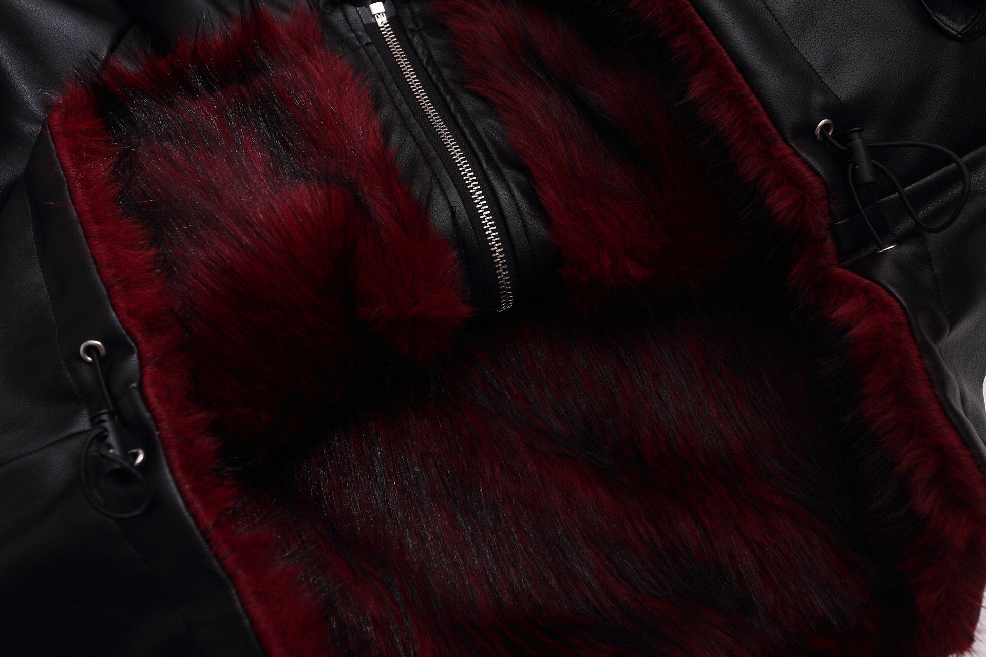 Omirad Contrast Fur PU Hooded Jacket | Streetwear Winter Coat