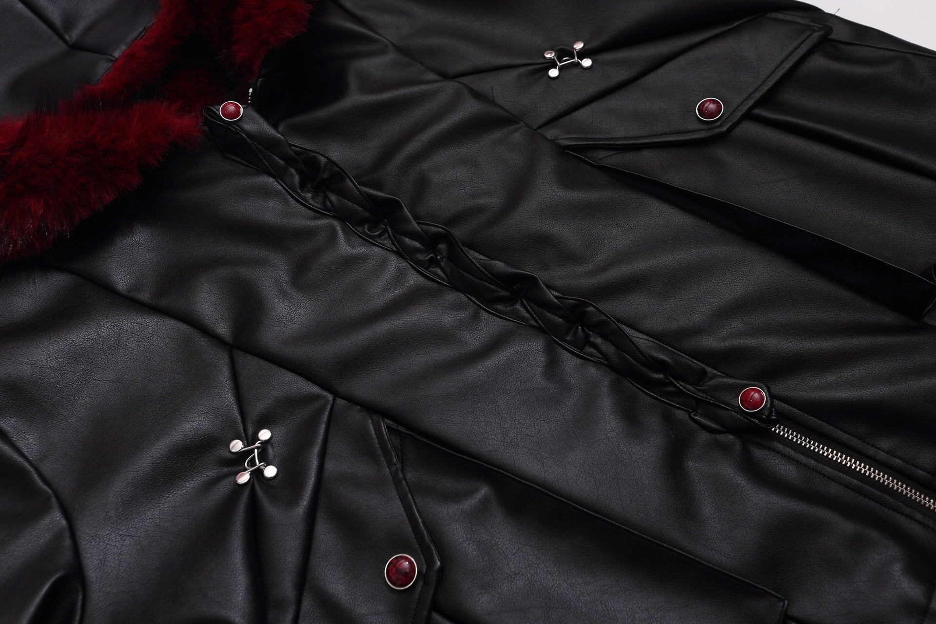 Omirad Contrast Fur PU Hooded Jacket | Streetwear Winter Coat