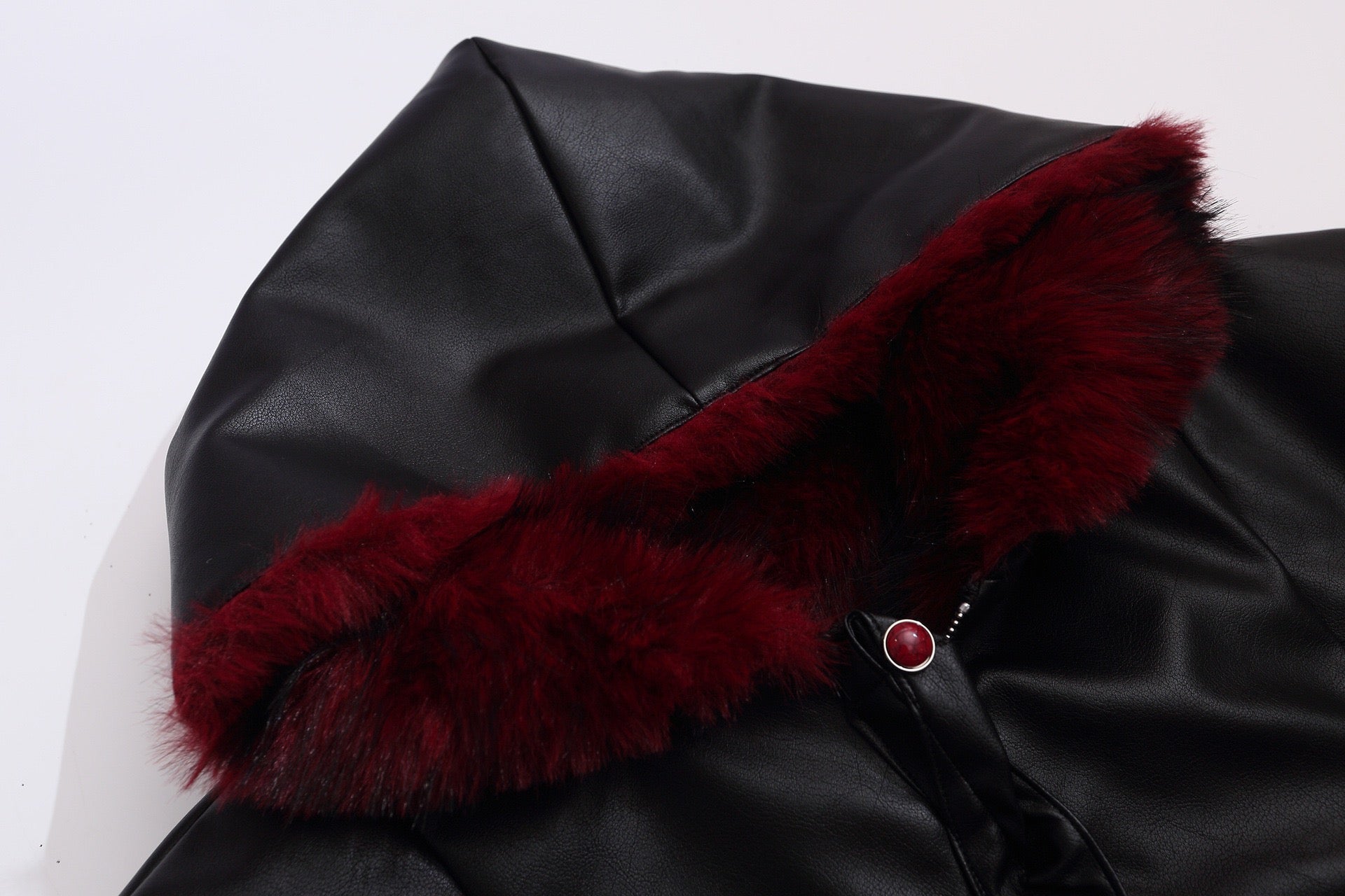 Omirad Contrast Fur PU Hooded Jacket | Streetwear Winter Coat