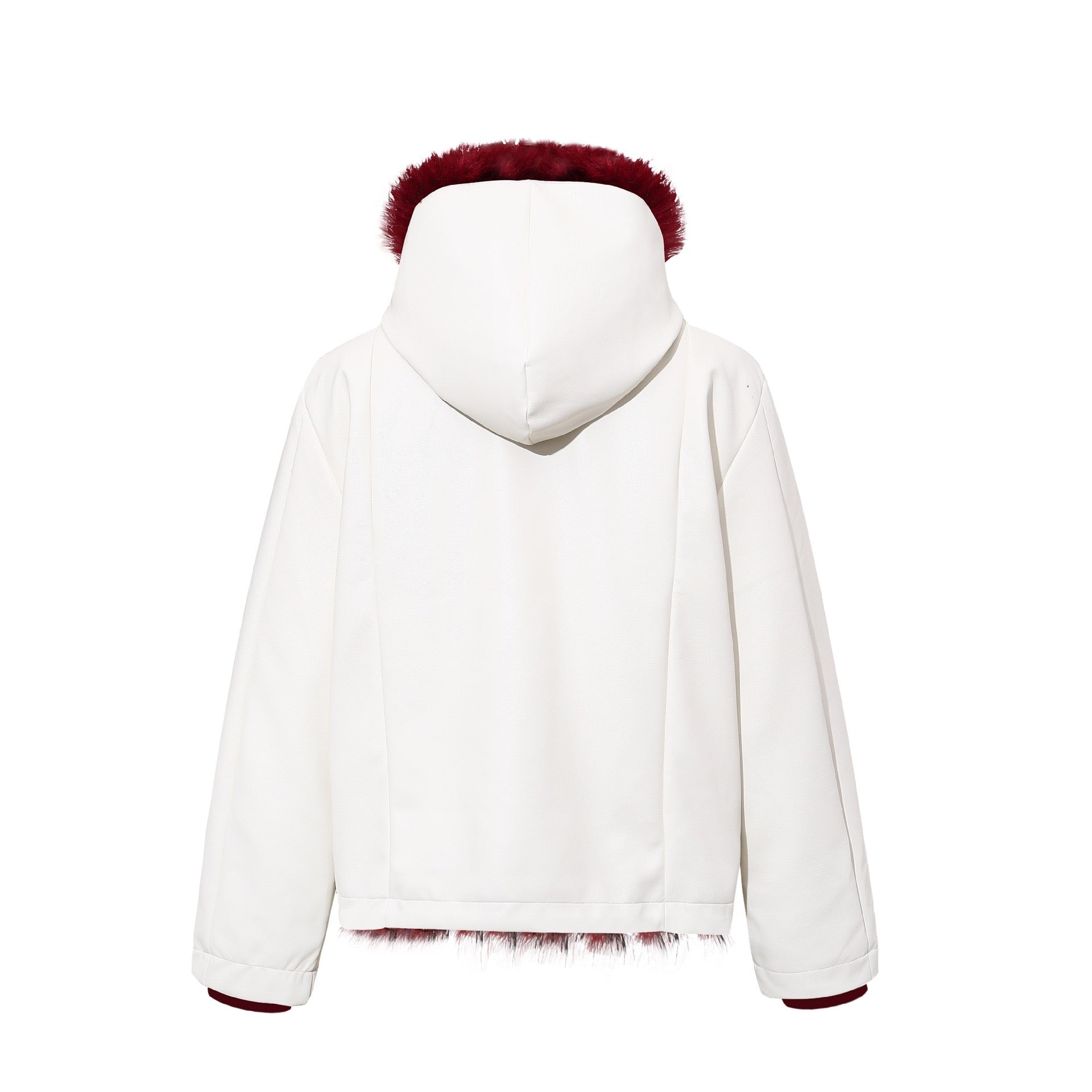 Omirad Contrast Fur PU Hooded Jacket | Streetwear Winter Coat