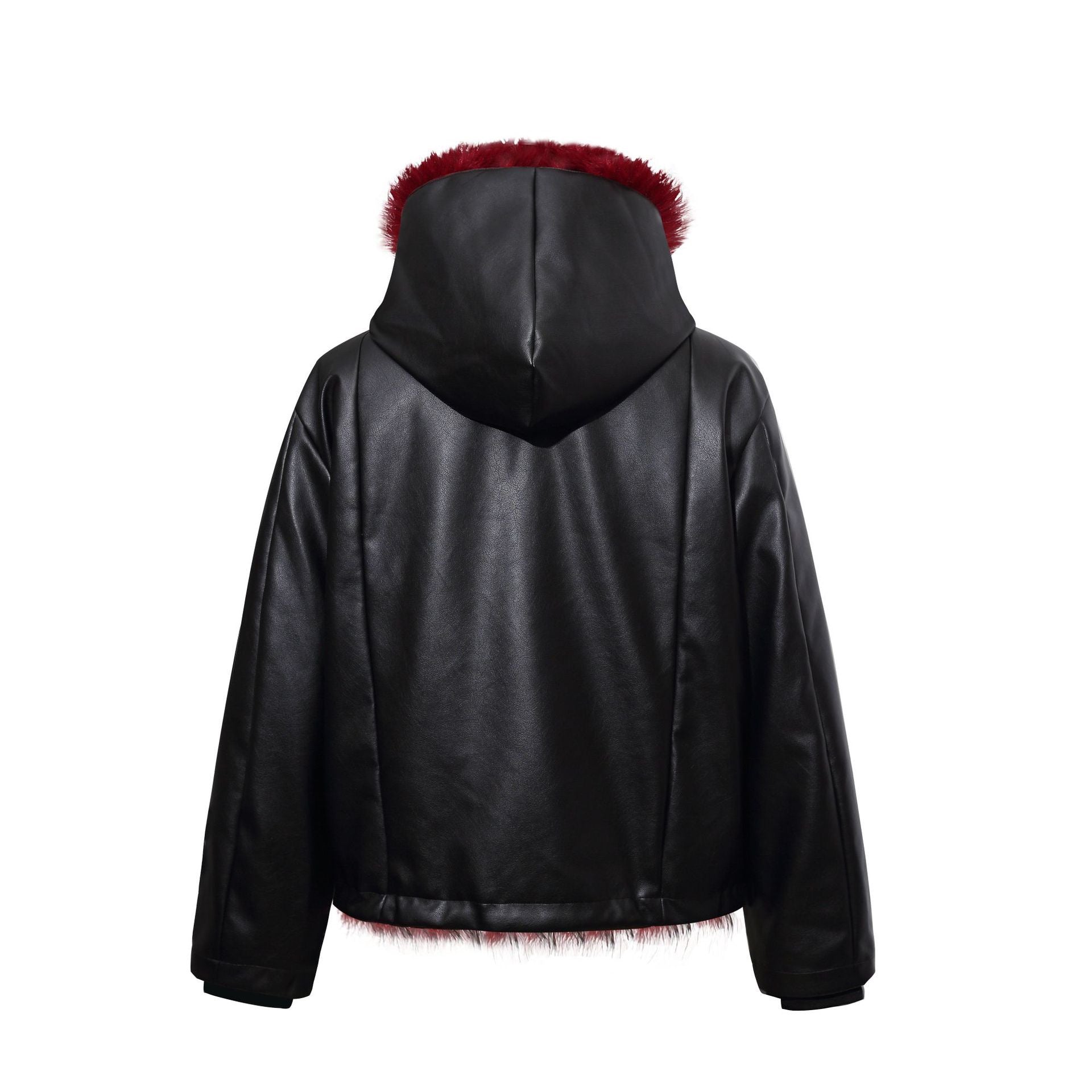 Omirad Contrast Fur PU Hooded Jacket | Streetwear Winter Coat