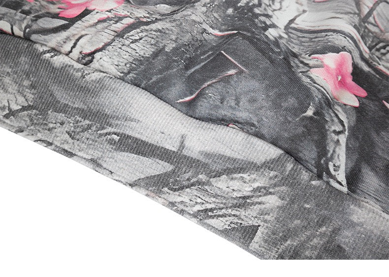 Omirad Sakura Camo Graphic Hoodie | Gothic Streetwear