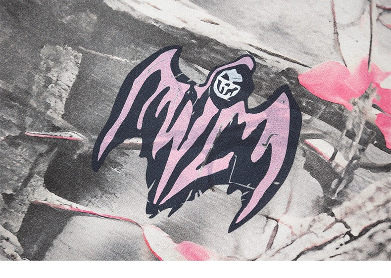 Sakura Camo Gothic Reaper Graphic Sweatpants | Omirad