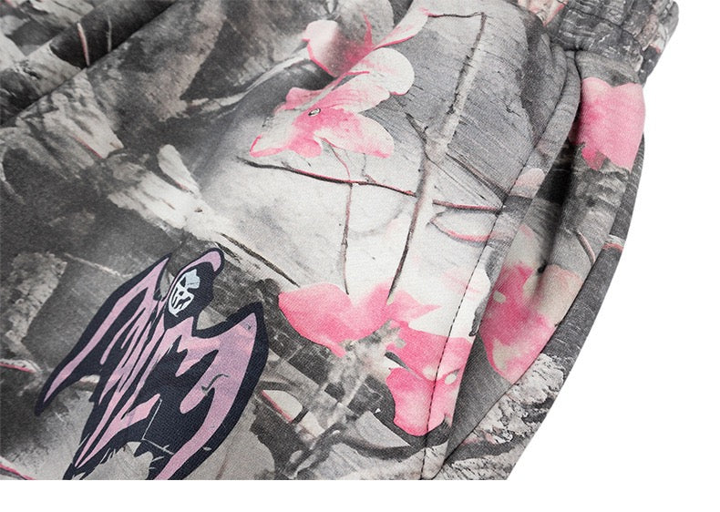 Sakura Camo Gothic Reaper Graphic Sweatpants | Omirad