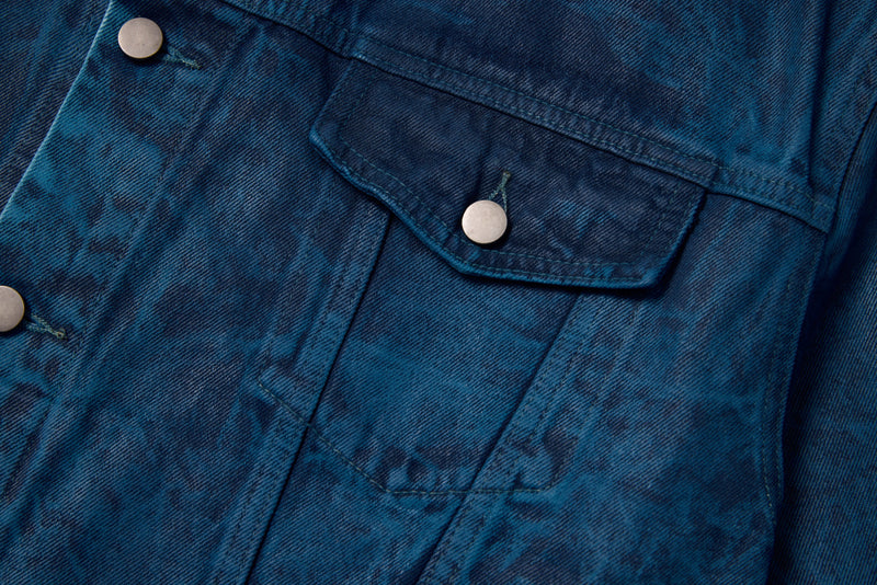 Omirad Jewel Collar Cropped Denim Jacket | Streetwear