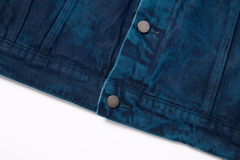 Omirad Jewel Collar Cropped Denim Jacket | Streetwear