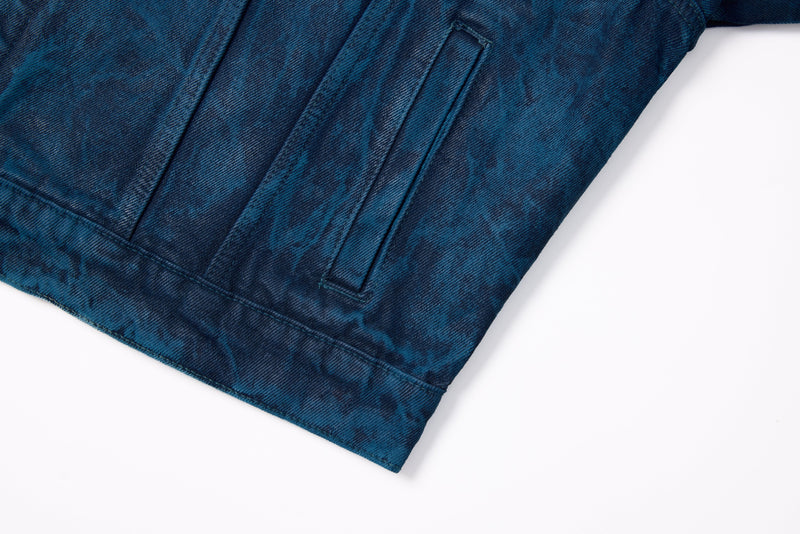 Omirad Jewel Collar Cropped Denim Jacket | Streetwear