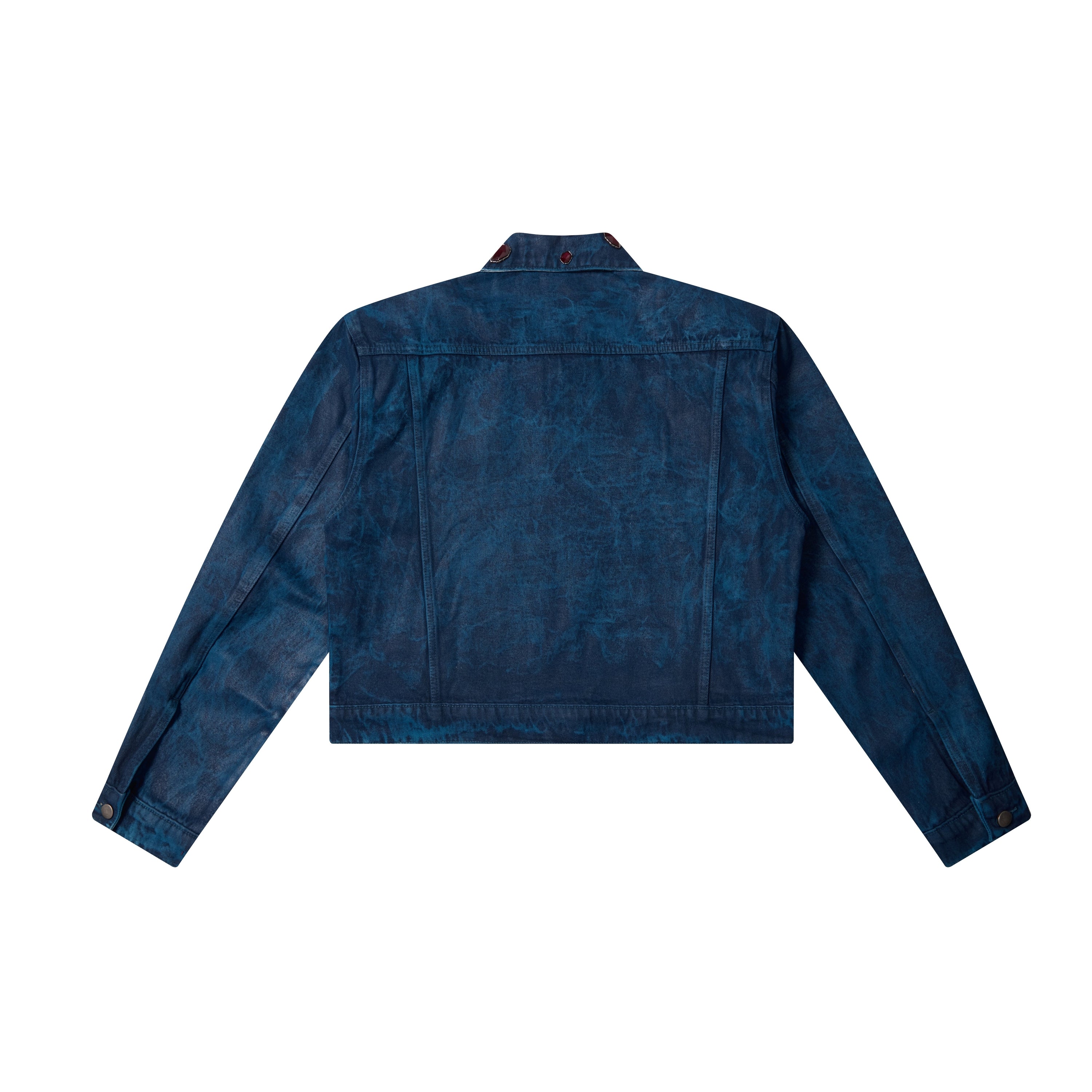 Omirad Jewel Collar Cropped Denim Jacket | Streetwear