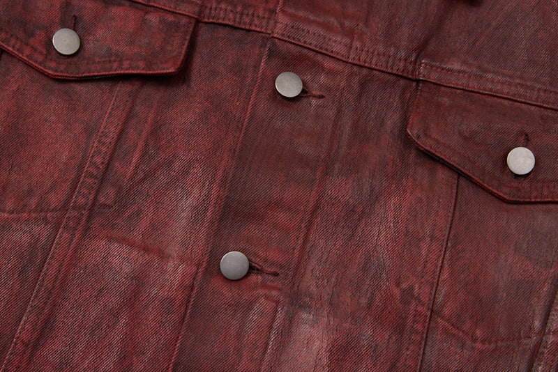 Omirad Jewel Collar Cropped Trucker Jacket | Streetwear