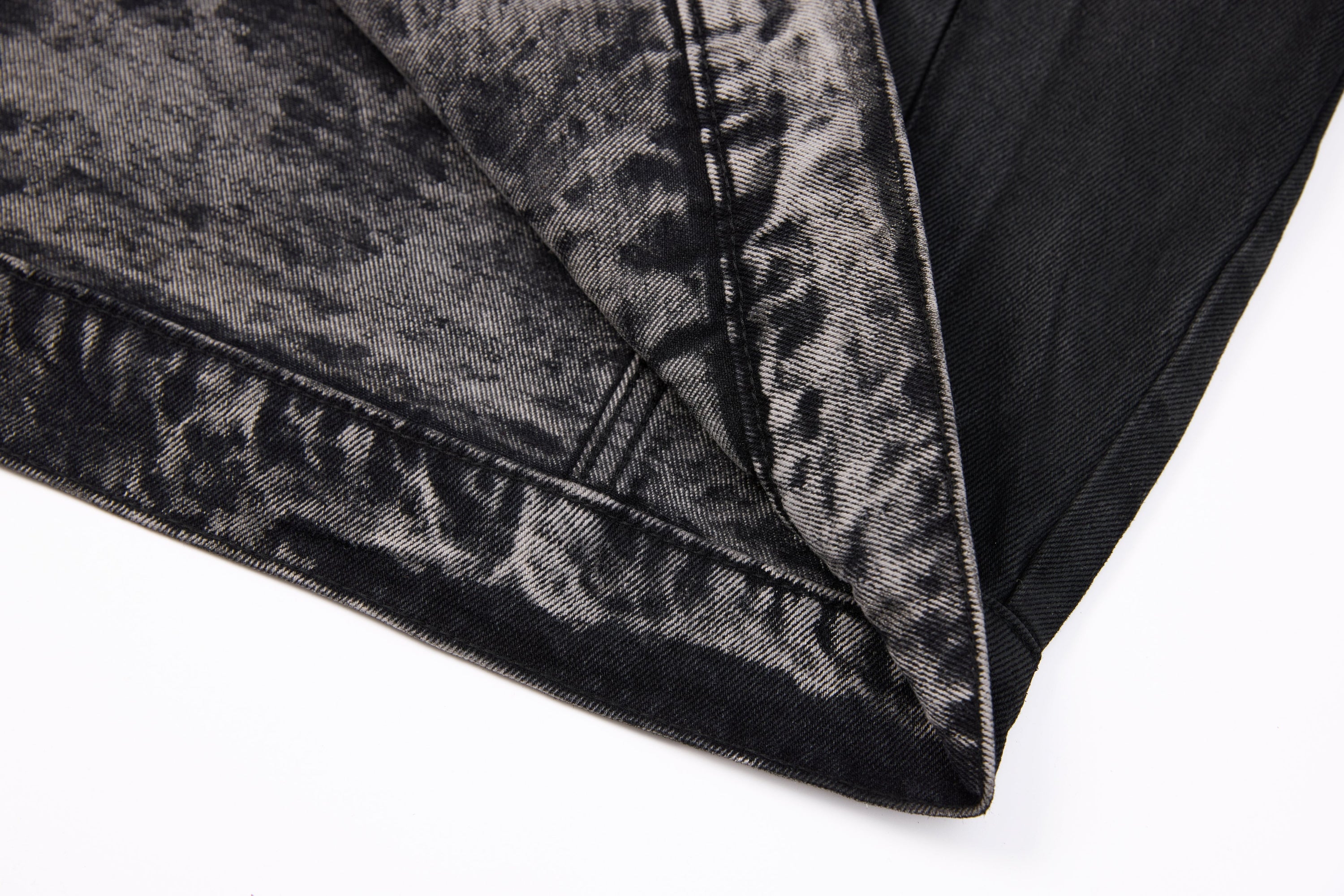 Omirad Jewel Collar Cropped Trucker Jacket | Black