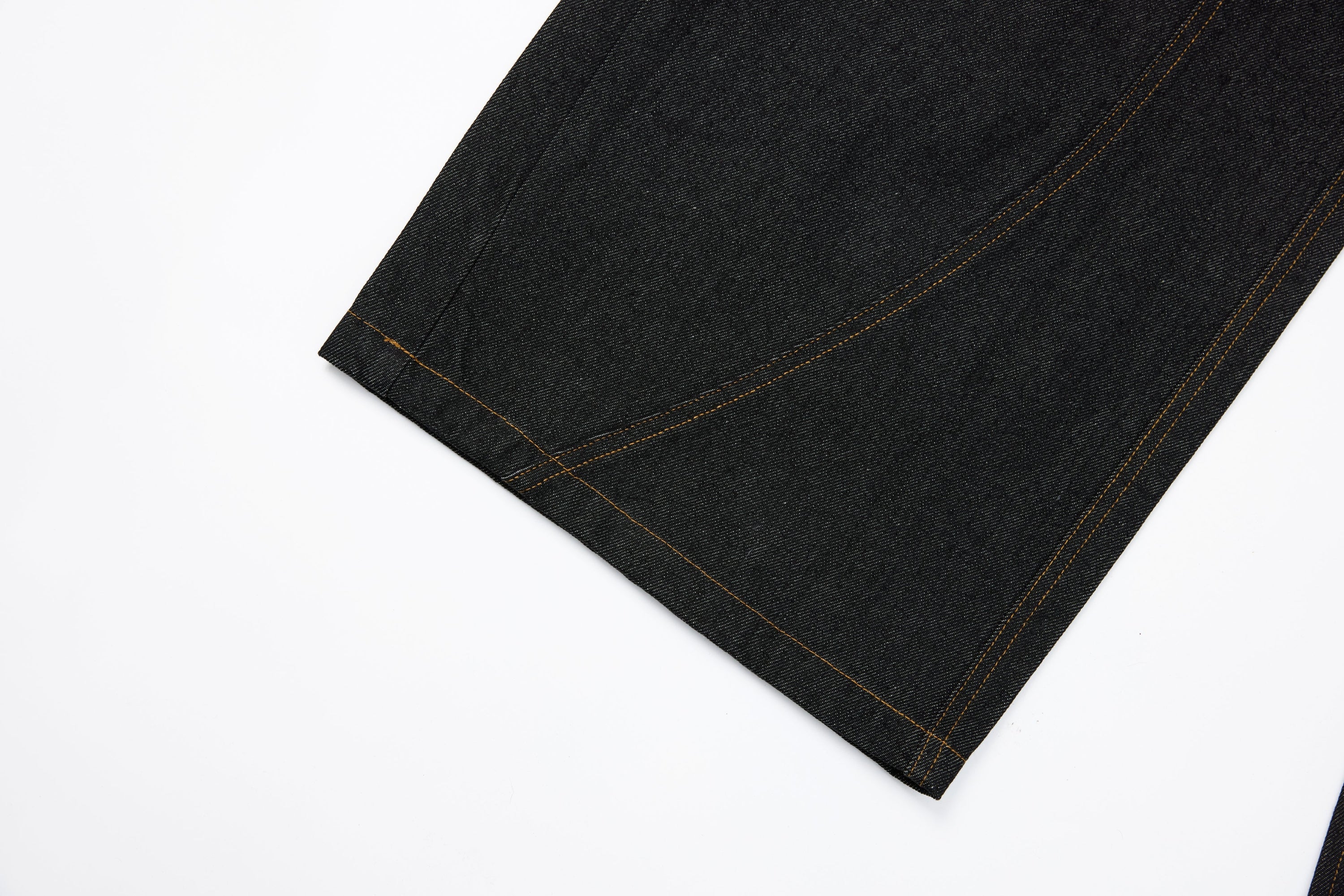 Wide-Leg Denim Jeans with Rivet Panel Detail | SEAKOFF