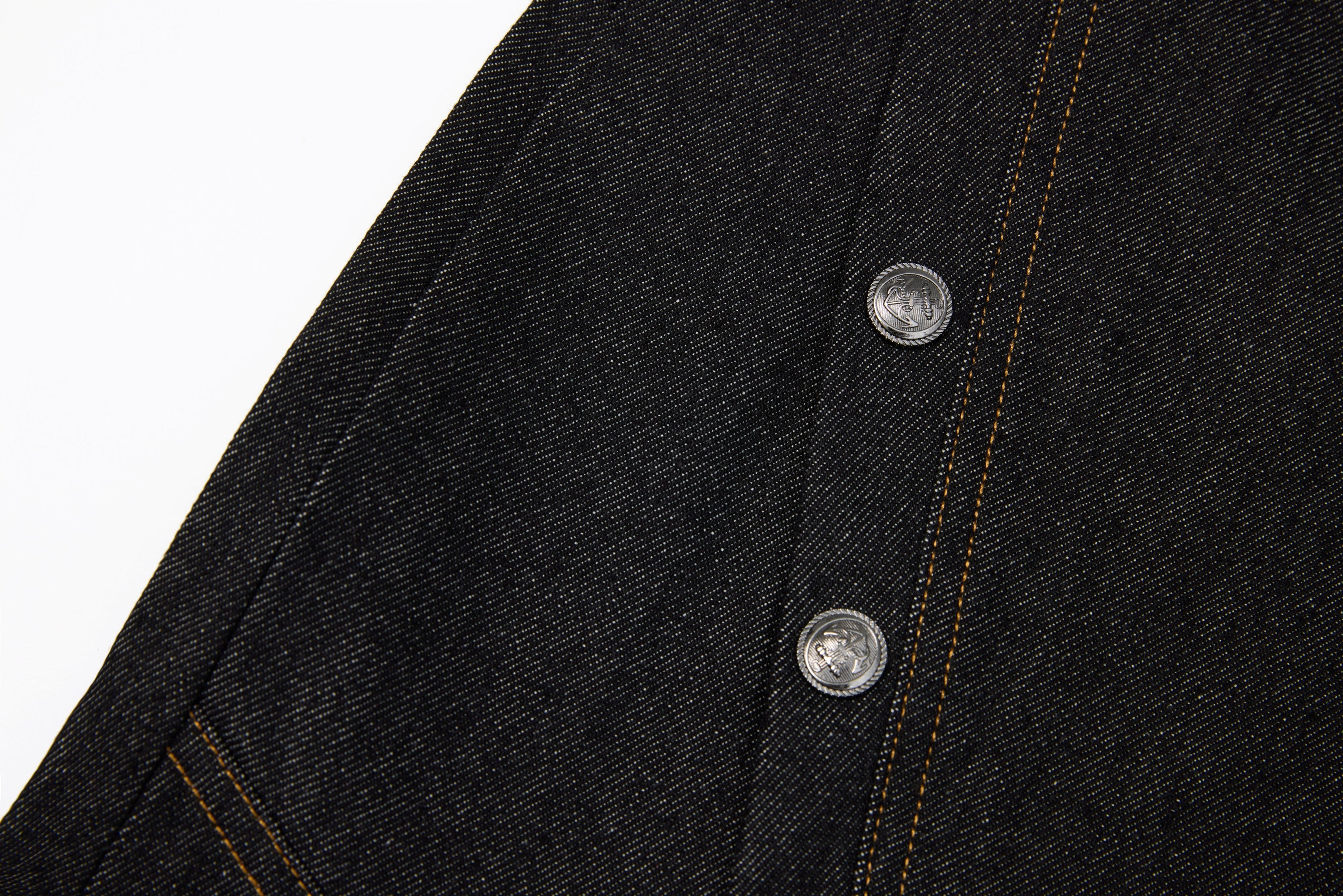 Wide-Leg Denim Jeans with Rivet Panel Detail | SEAKOFF