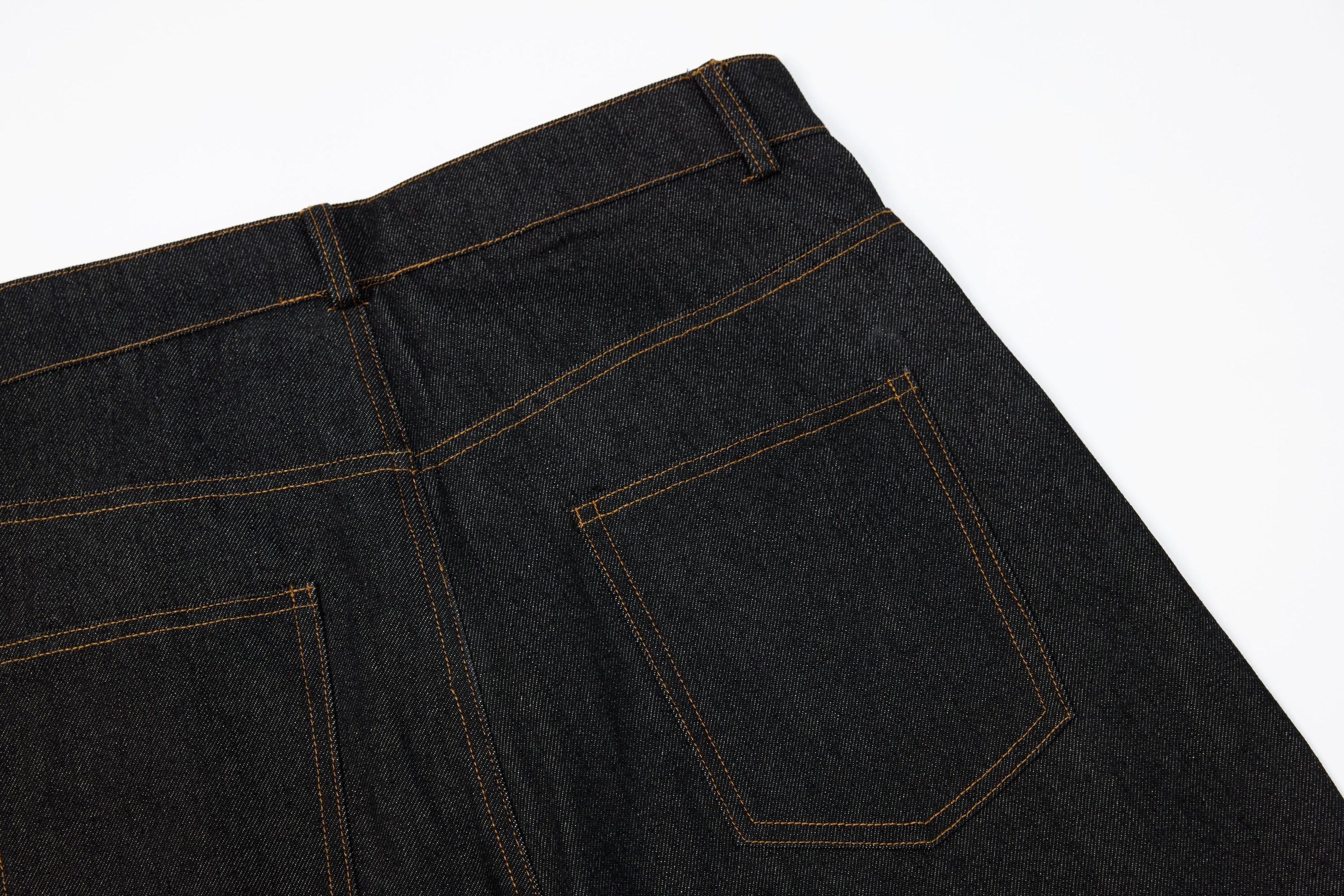 Wide-Leg Denim Jeans with Rivet Panel Detail | SEAKOFF