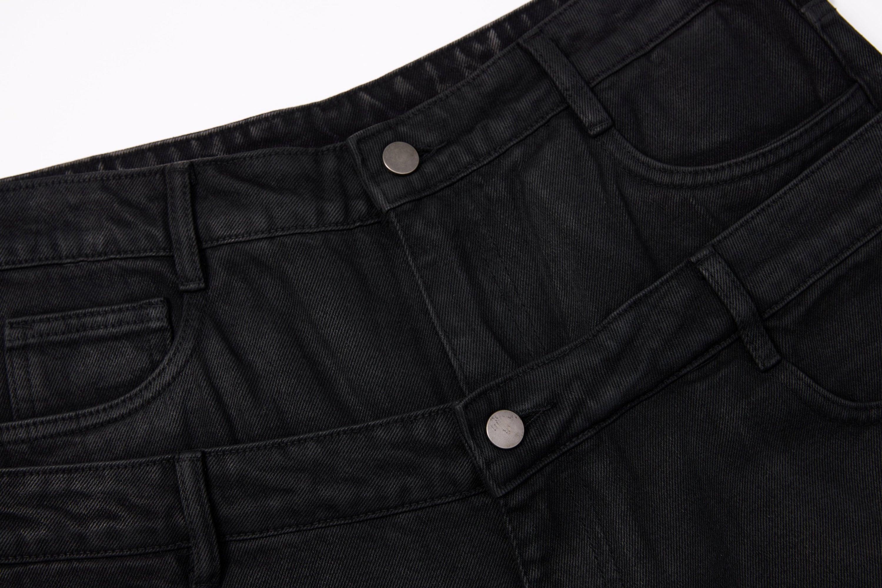 Omirad Double-Waist Washed Wide-Leg Jeans | Streetwear Denim