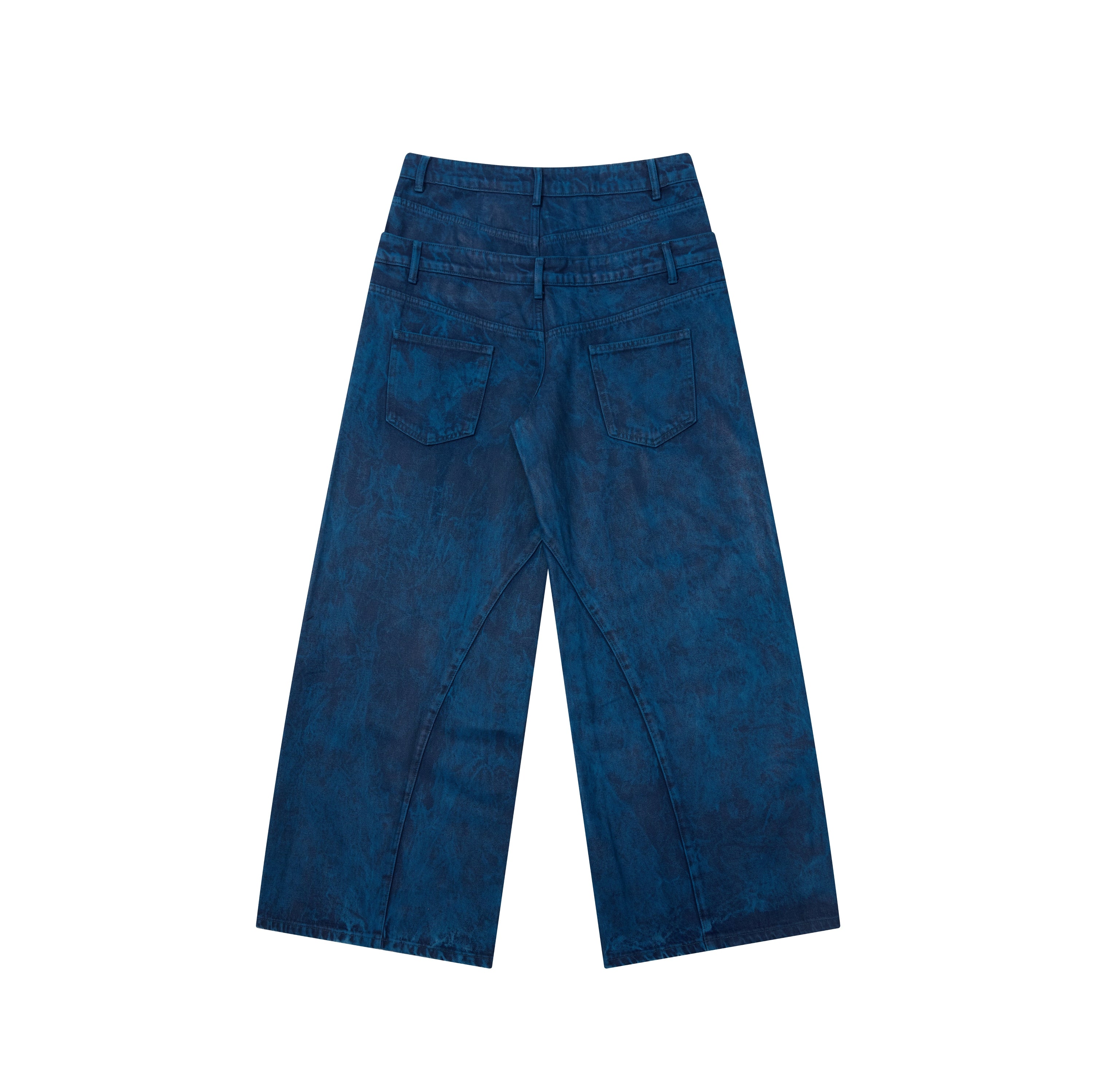 Omirad Double-Waist Washed Wide-Leg Jeans | Streetwear Denim