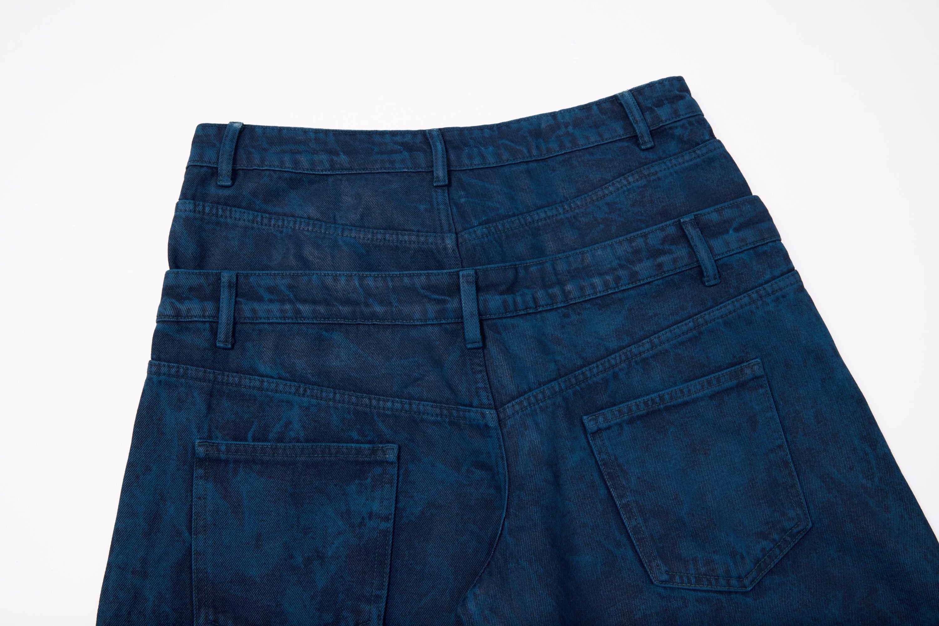 Omirad Double-Waist Washed Wide-Leg Jeans | Streetwear Denim