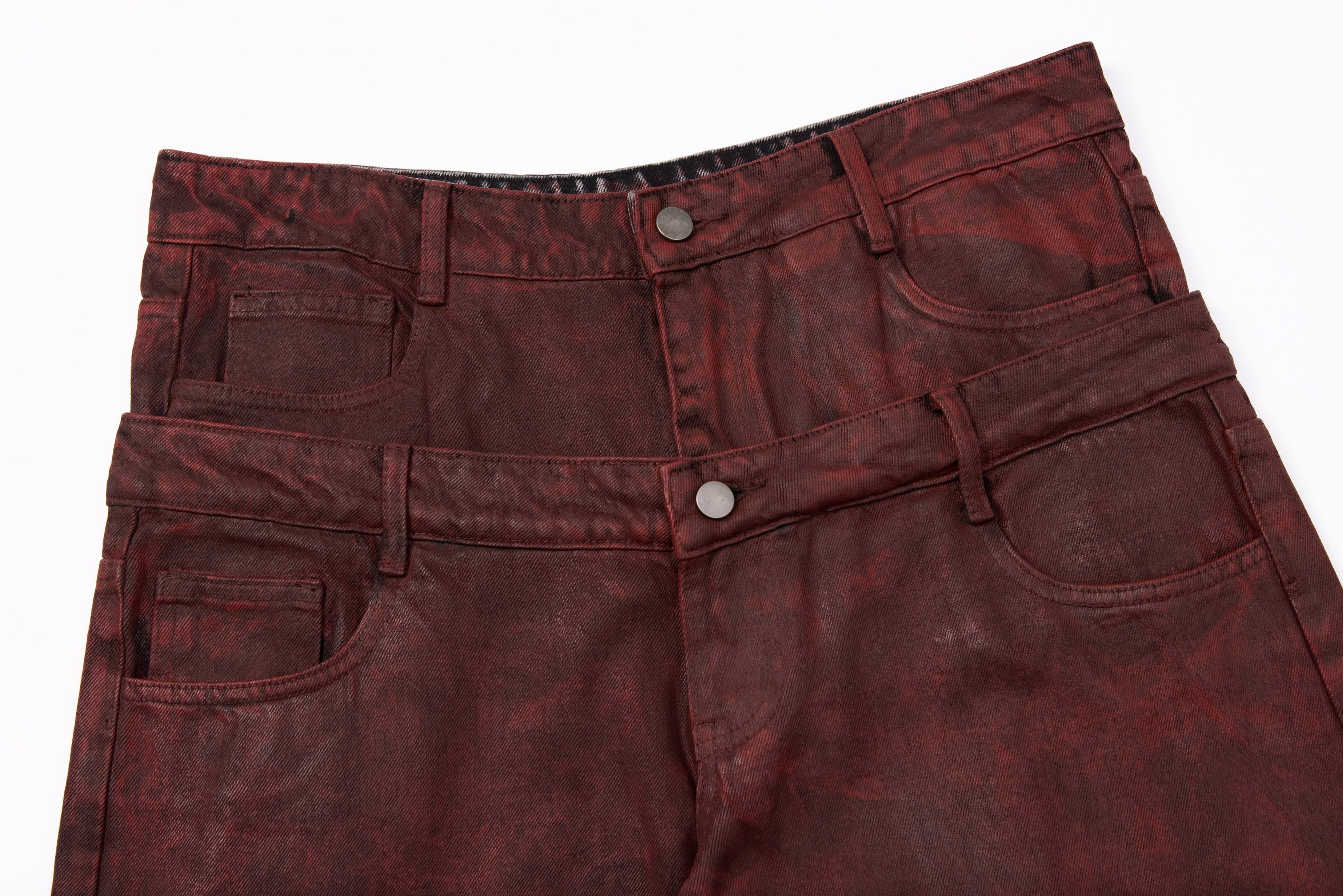 Omirad Double-Waist Washed Wide-Leg Jeans | Streetwear Denim