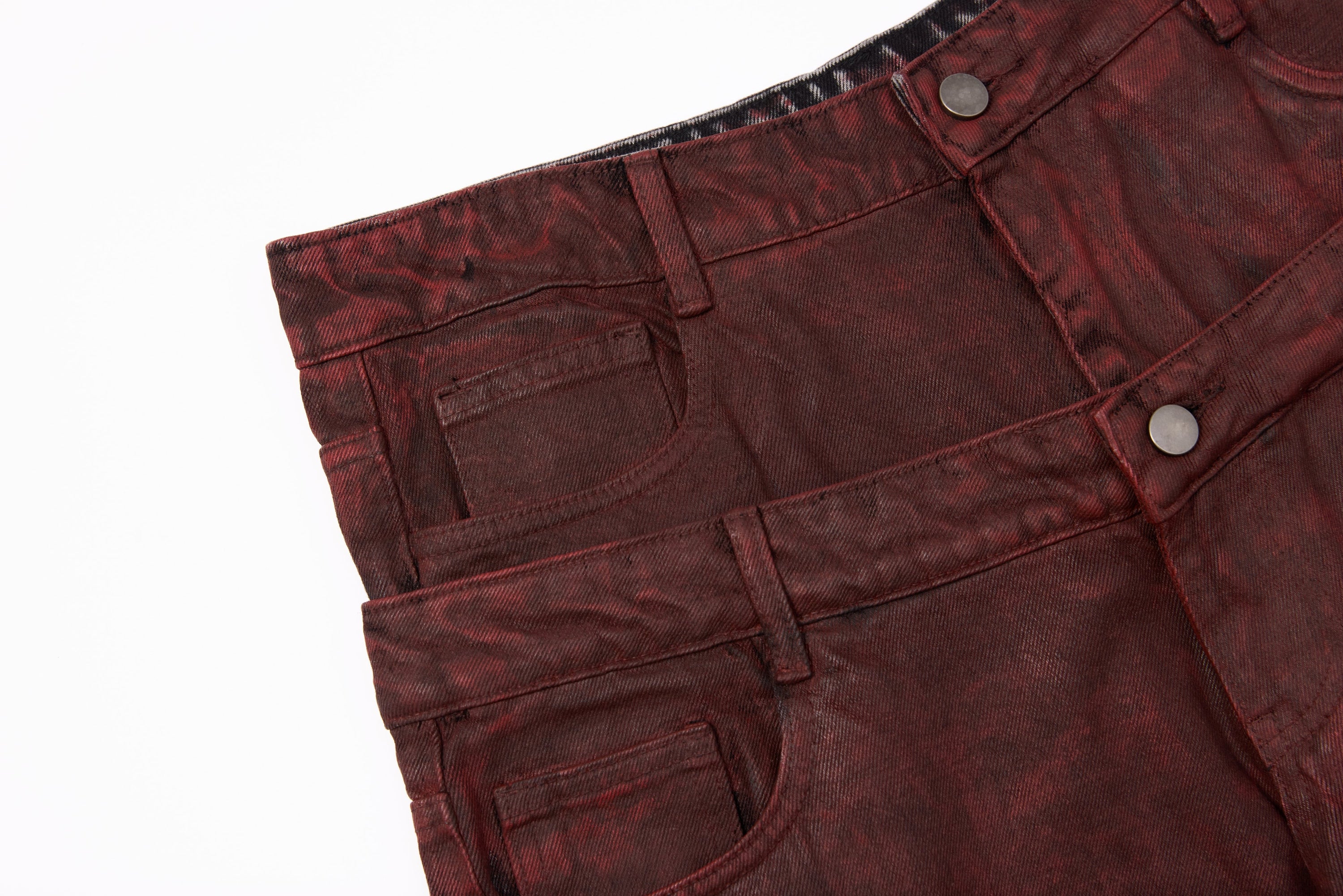 Omirad Double-Waist Washed Wide-Leg Jeans | Streetwear Denim