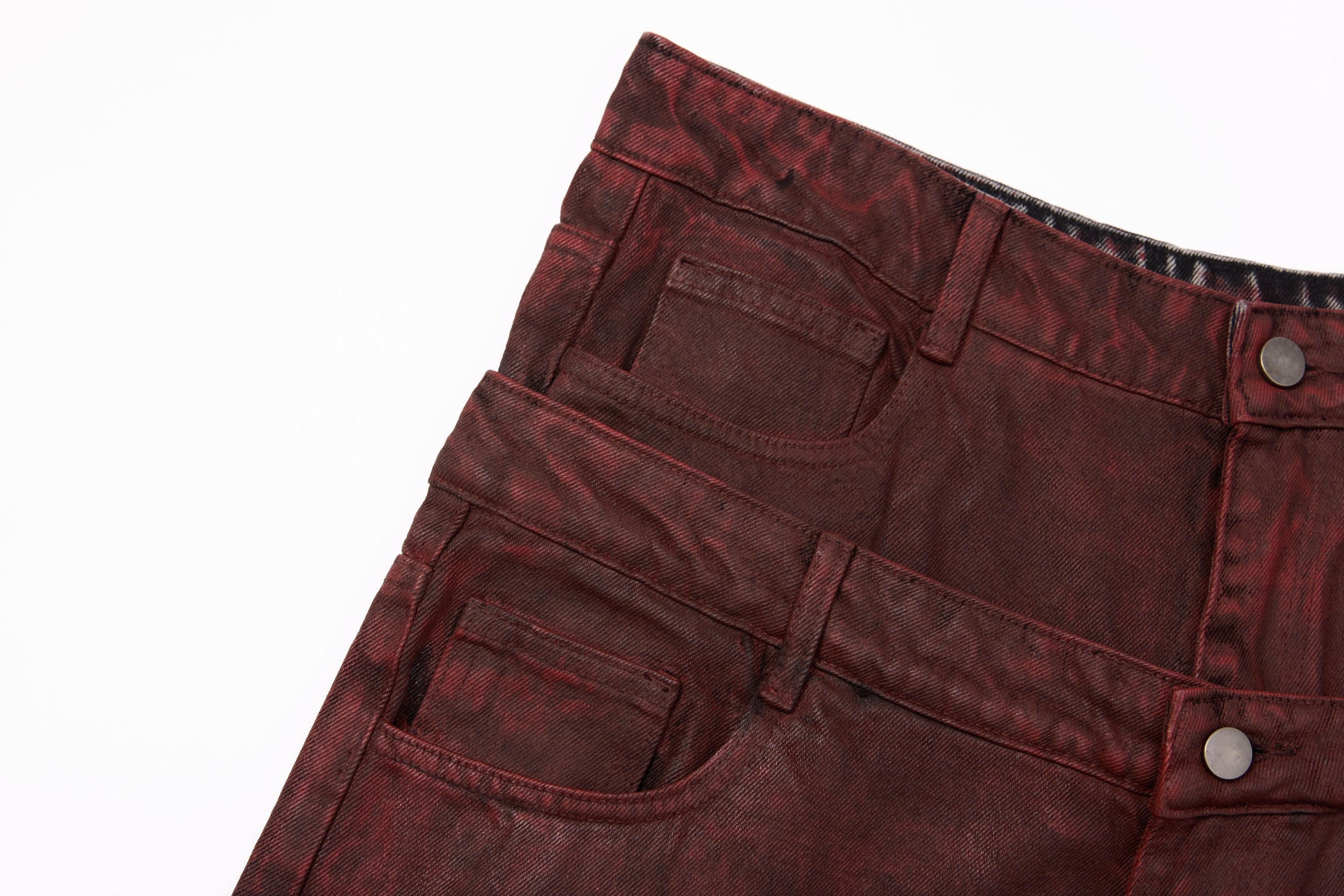 Omirad Double-Waist Washed Wide-Leg Jeans | Streetwear Denim