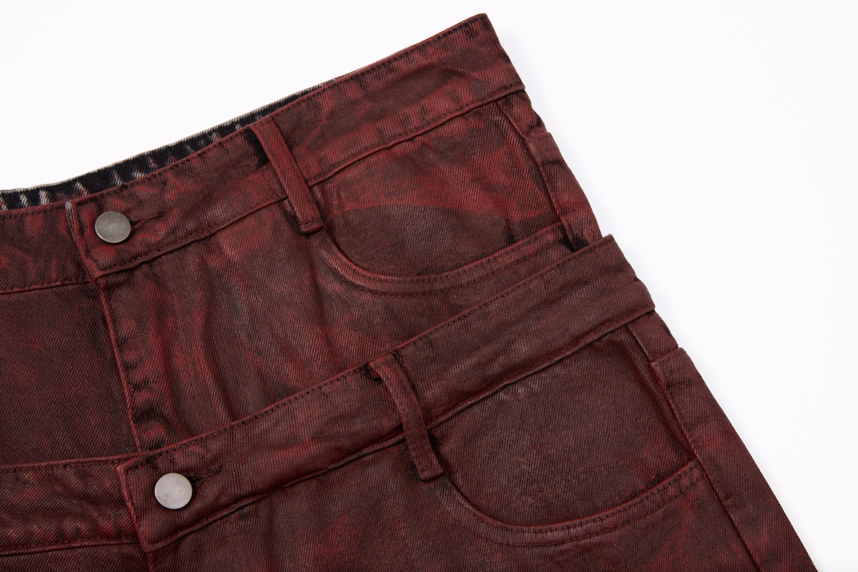 Omirad Double-Waist Washed Wide-Leg Jeans | Streetwear Denim