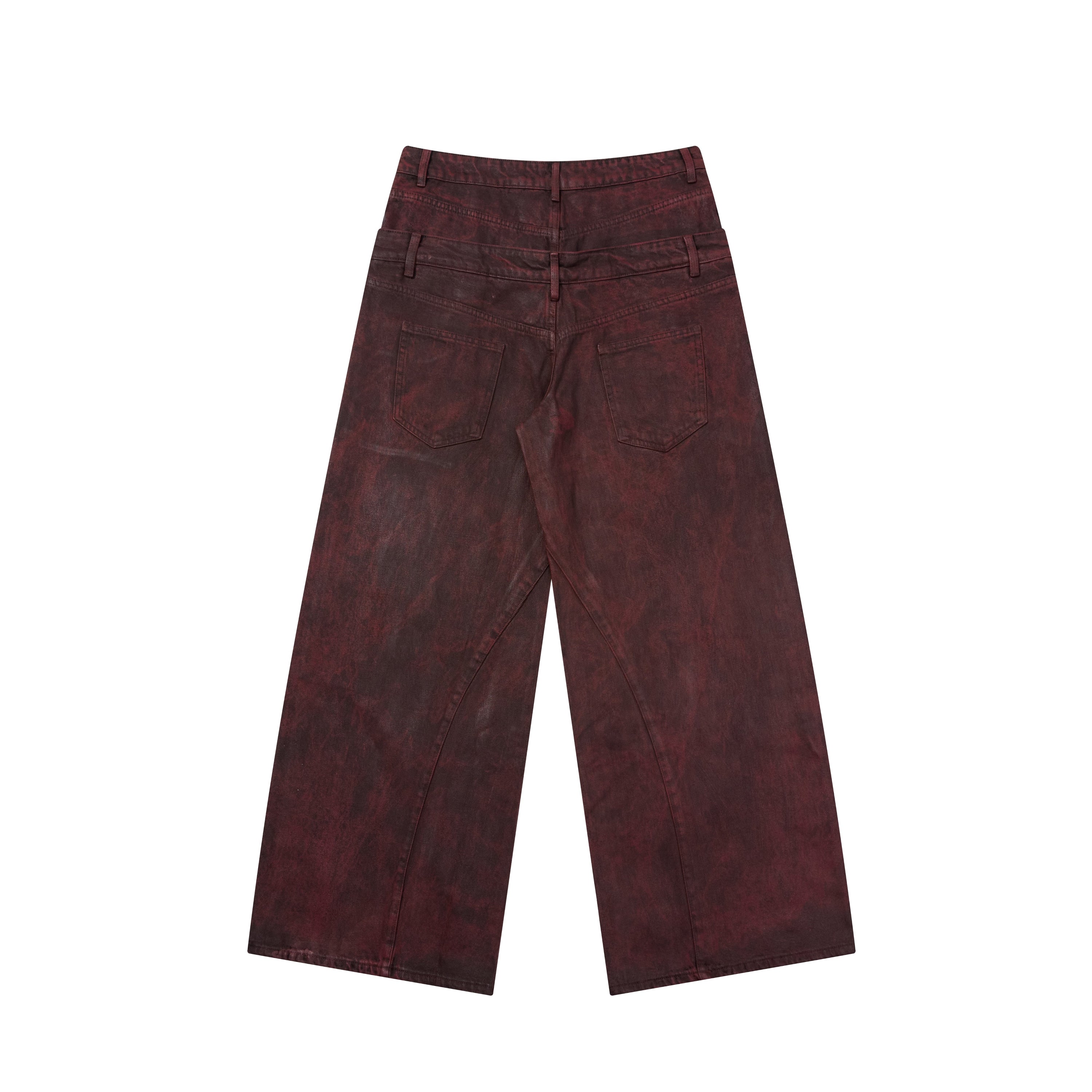 Omirad Double-Waist Washed Wide-Leg Jeans | Streetwear Denim