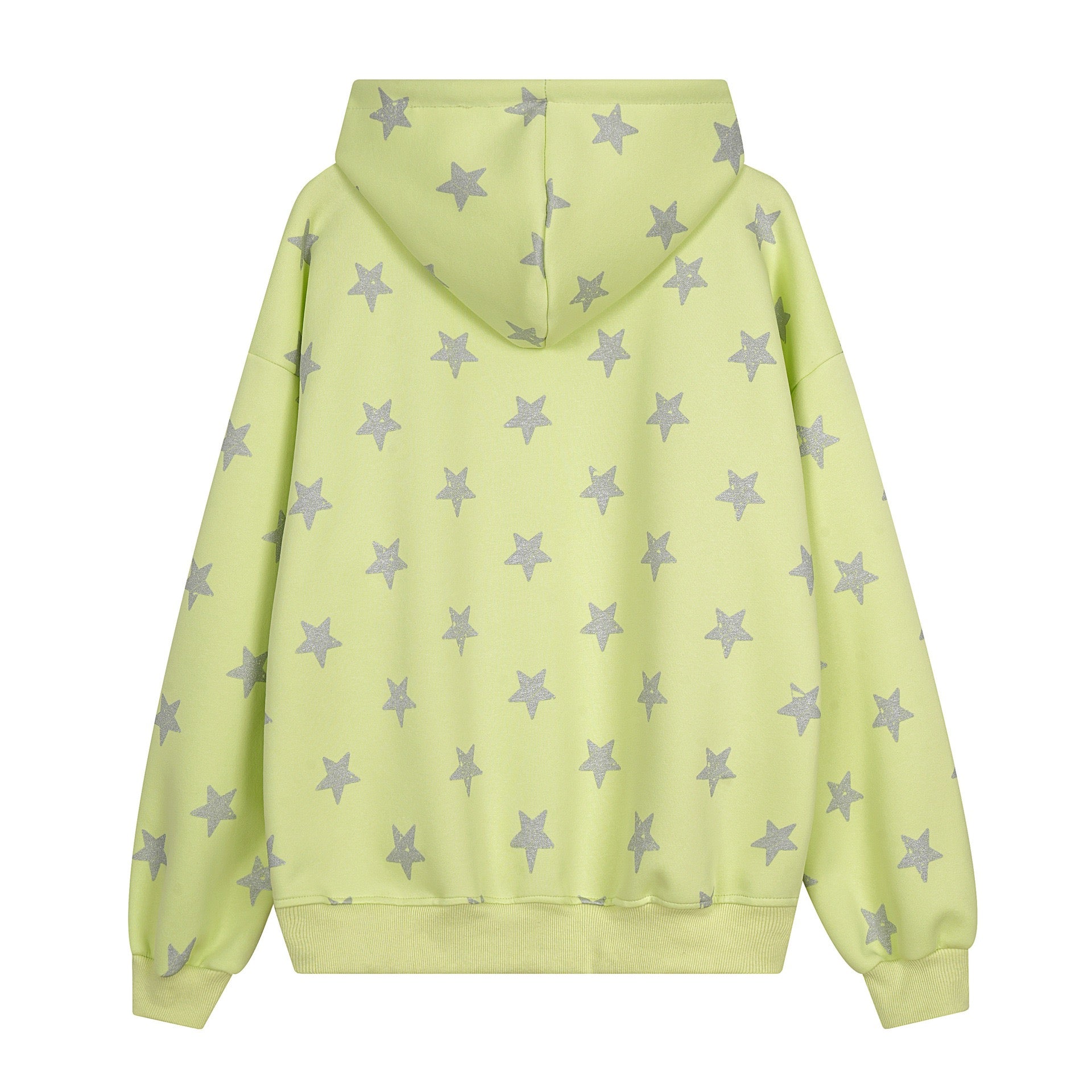 Pink Star Print Hoodie | Glitter Script Streetwear Sweatshirt