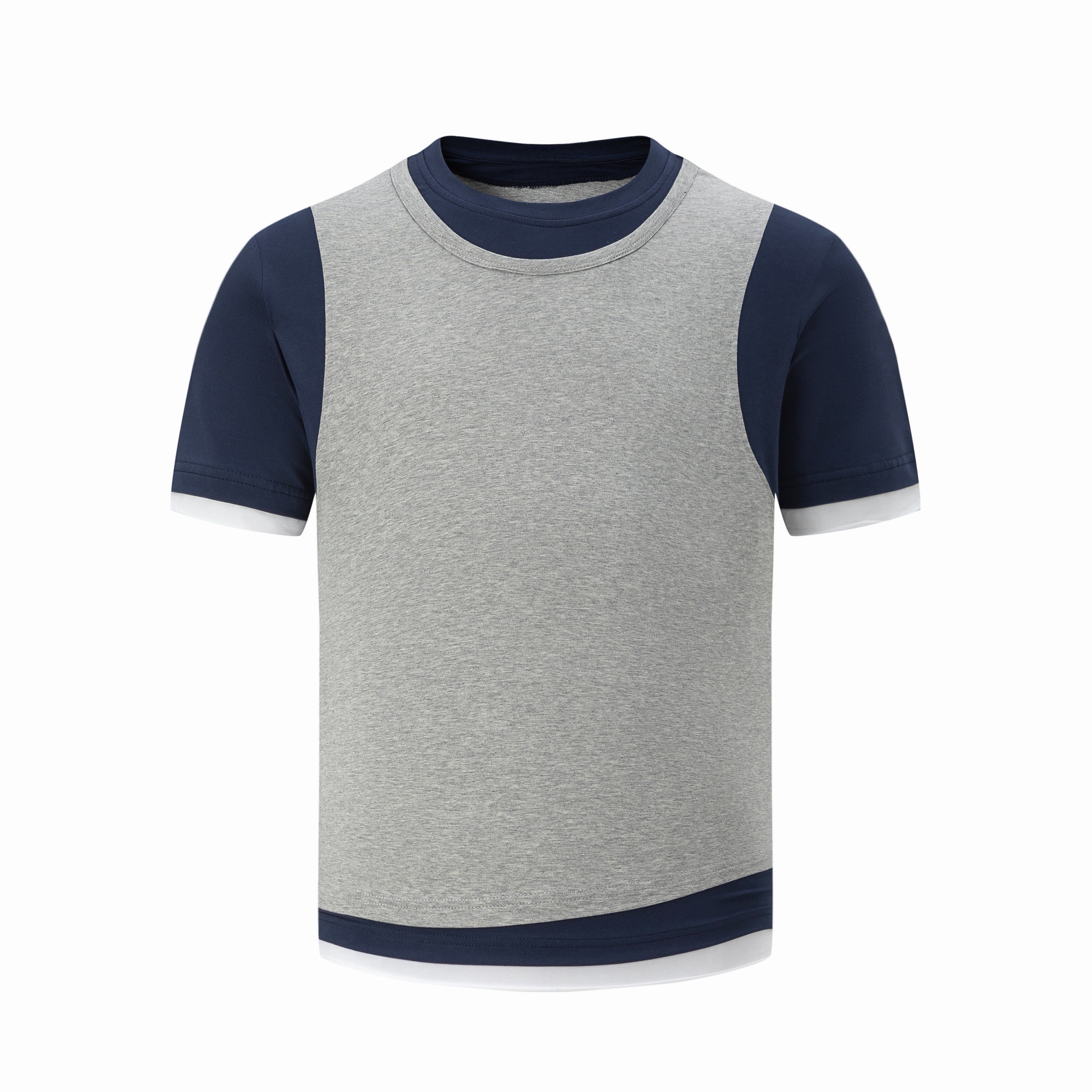 Colorblock Raglan T-Shirt | Contrast Sleeves & Layered Hem