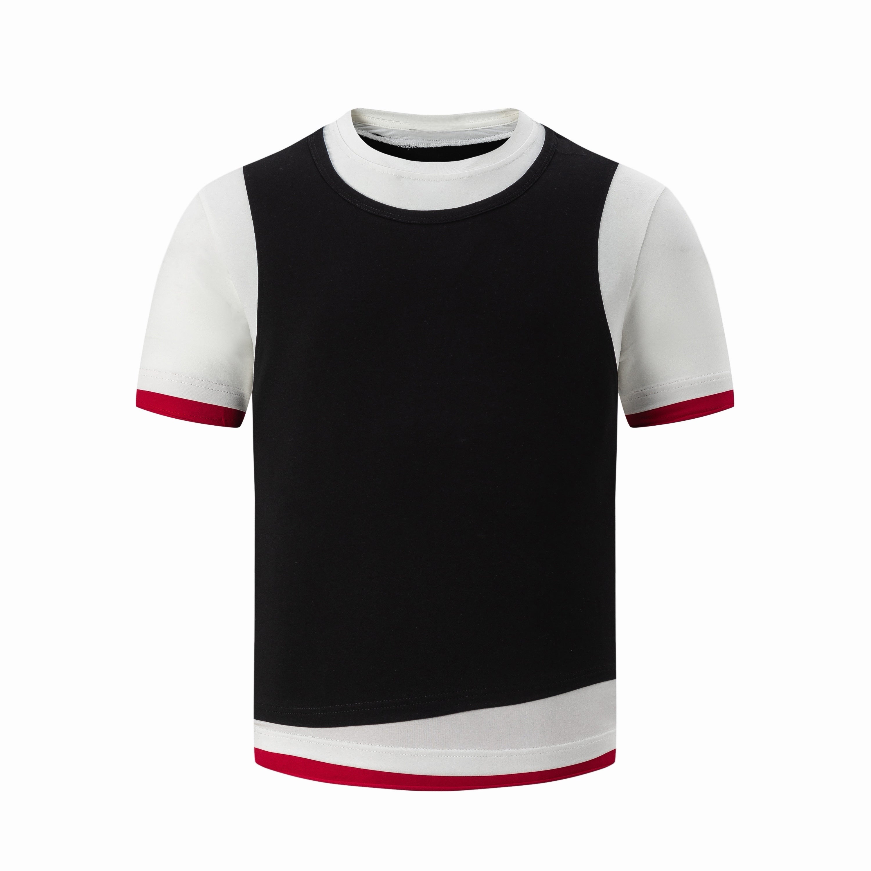 Colorblock Raglan T-Shirt | Contrast Sleeves & Layered Hem