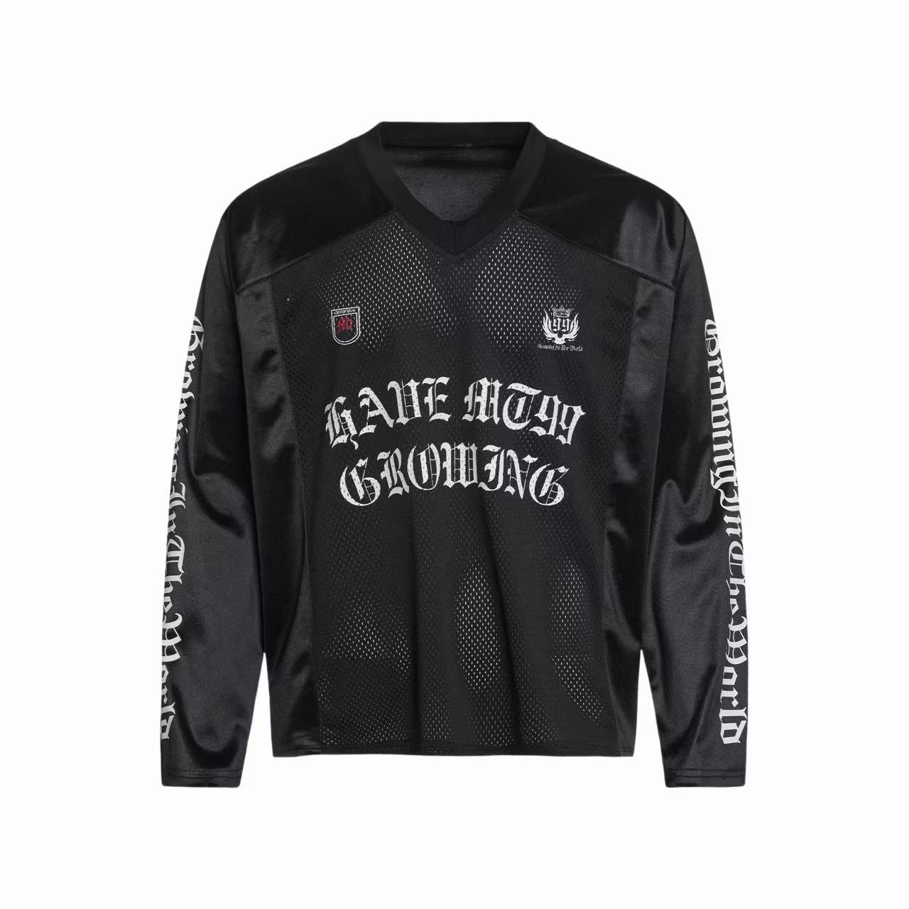 Gothic Mesh Long Sleeve Jersey | Streetwear Statement Top