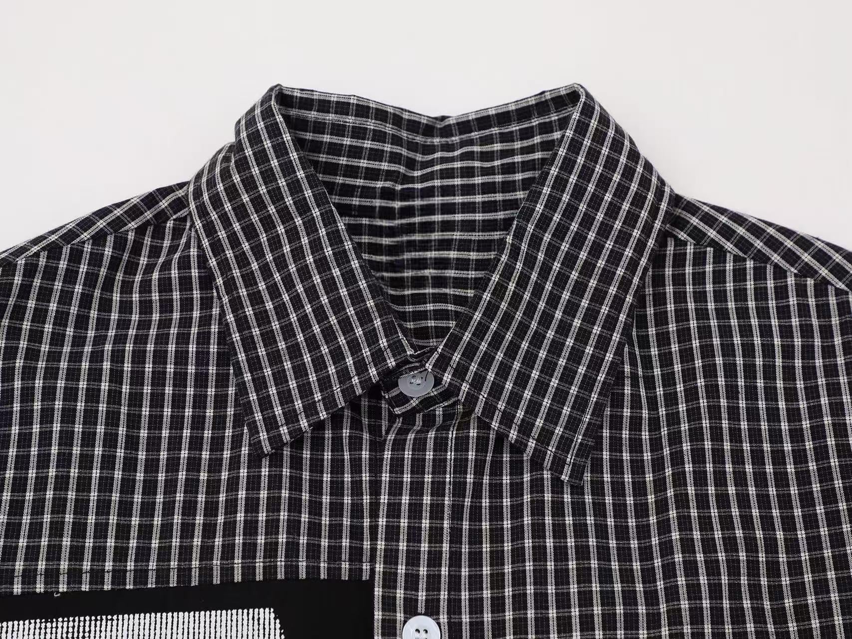 Omirad Gather Club Graphic Plaid Shirt | Streetwear Button-Up